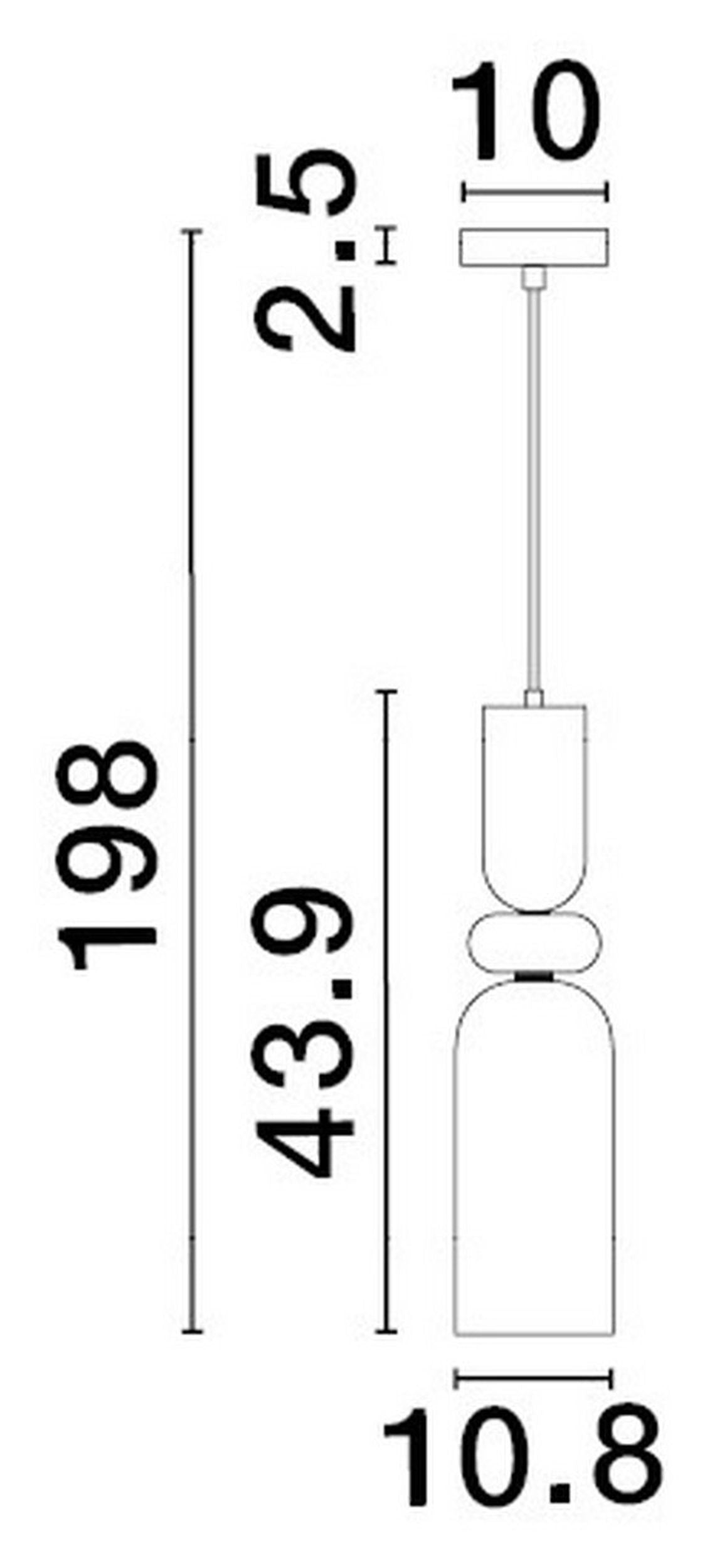 Lampa wisząca Nouvede 11 cm wielokolorowa
