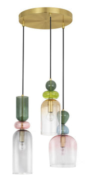 Lampa wisząca Nouvede x3 wielokolorowa