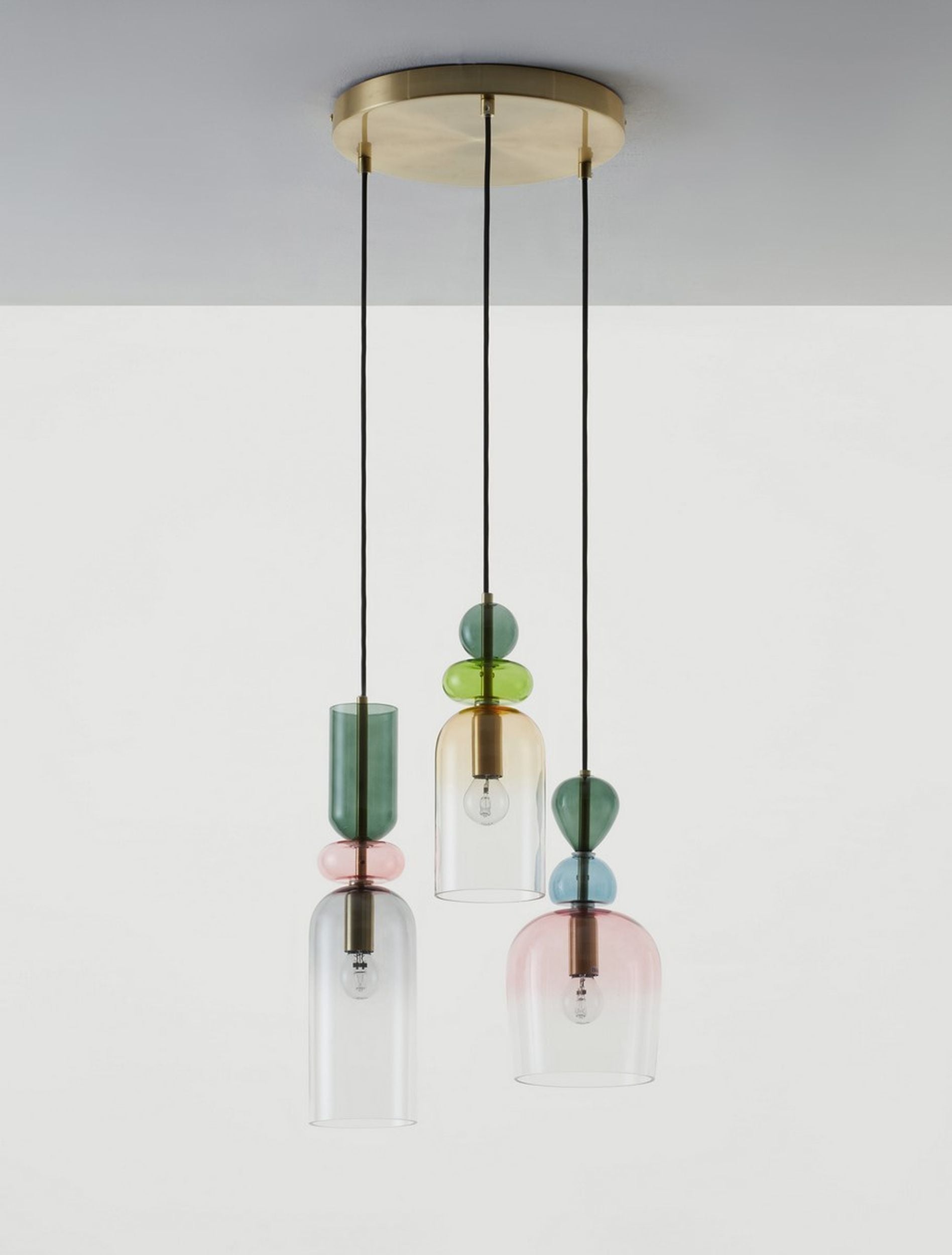 Lampa wisząca Nouvede x3 wielokolorowa