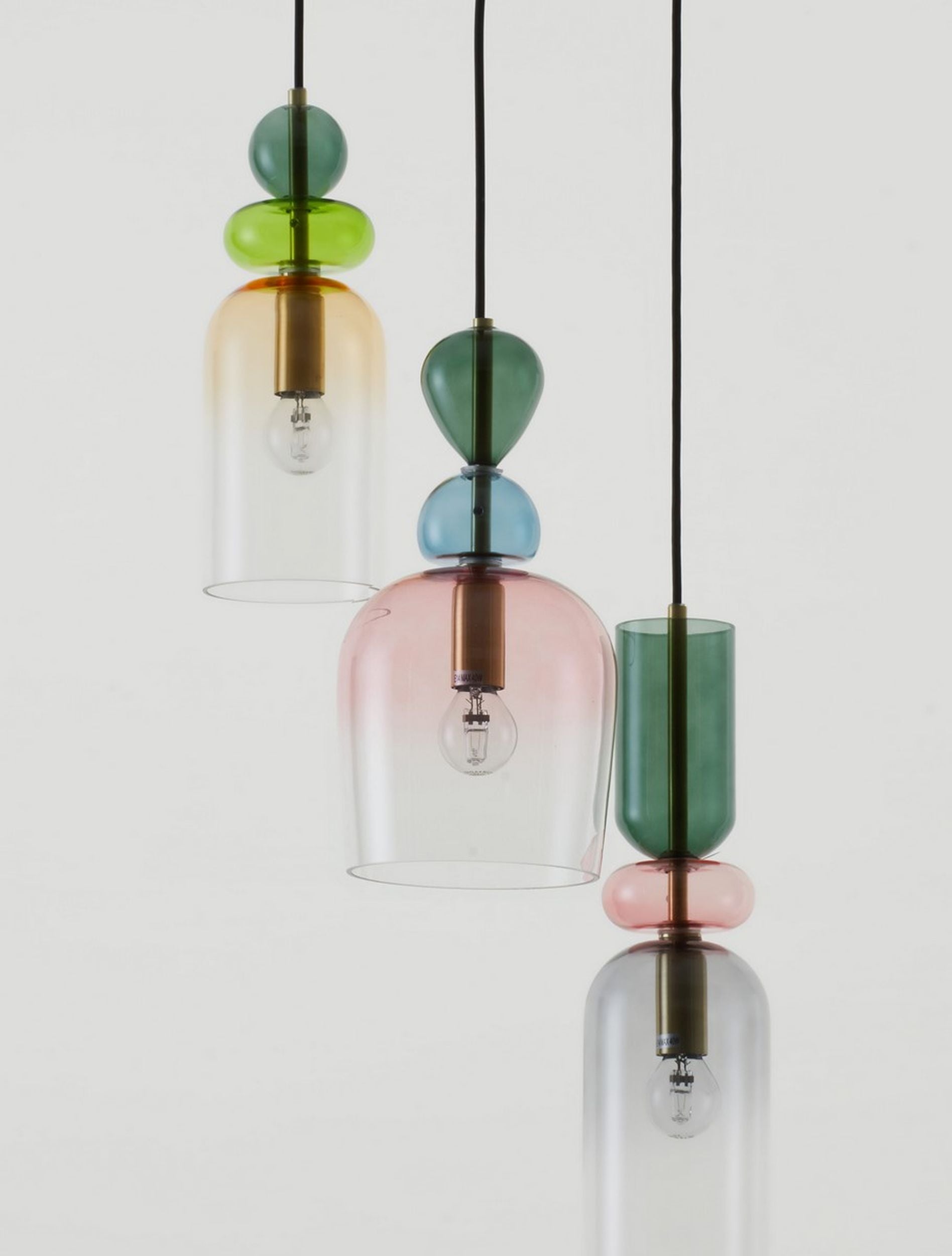 Lampa wisząca Nouvede x3 wielokolorowa
