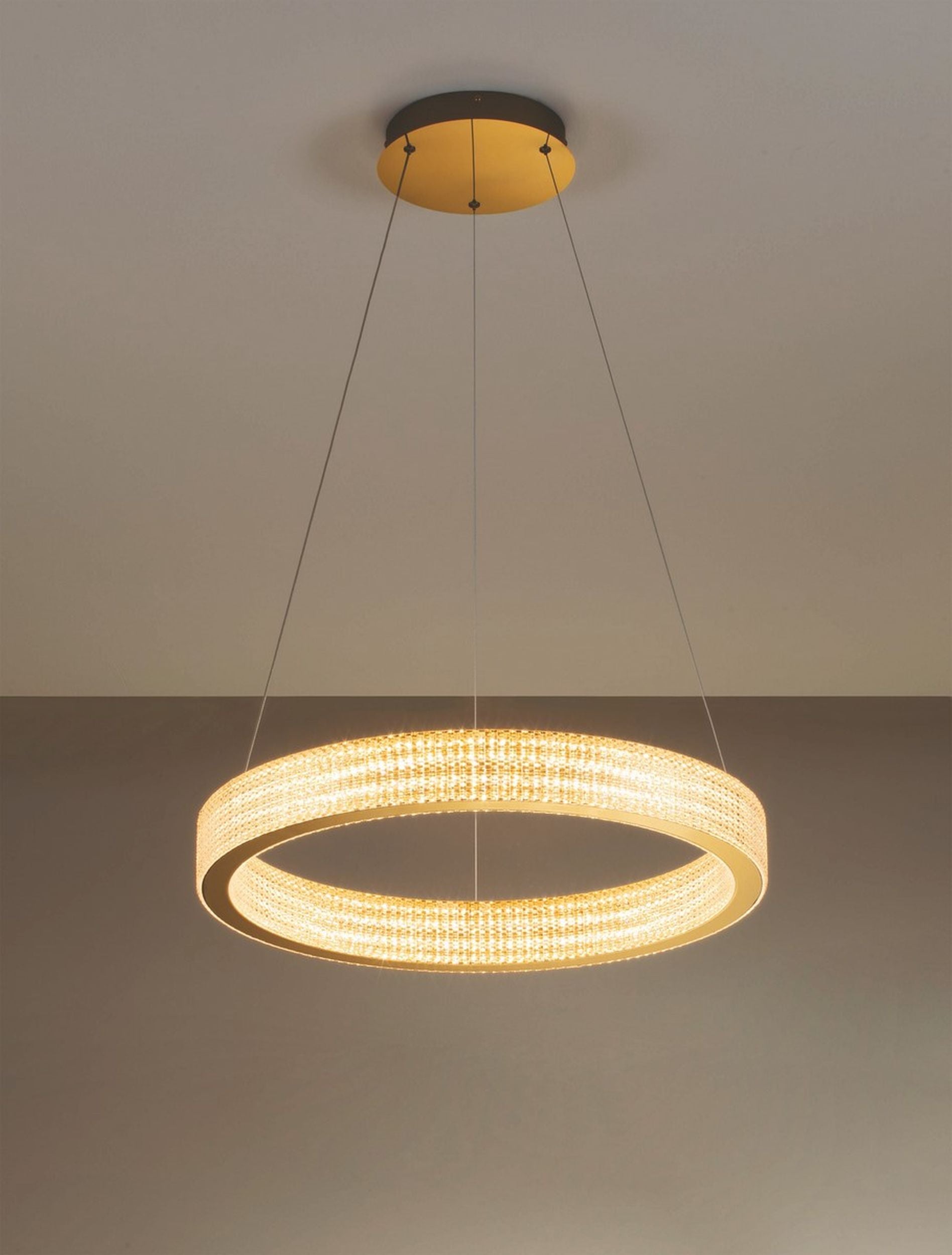 Żyrandol Jacess LED 60 cm złoty