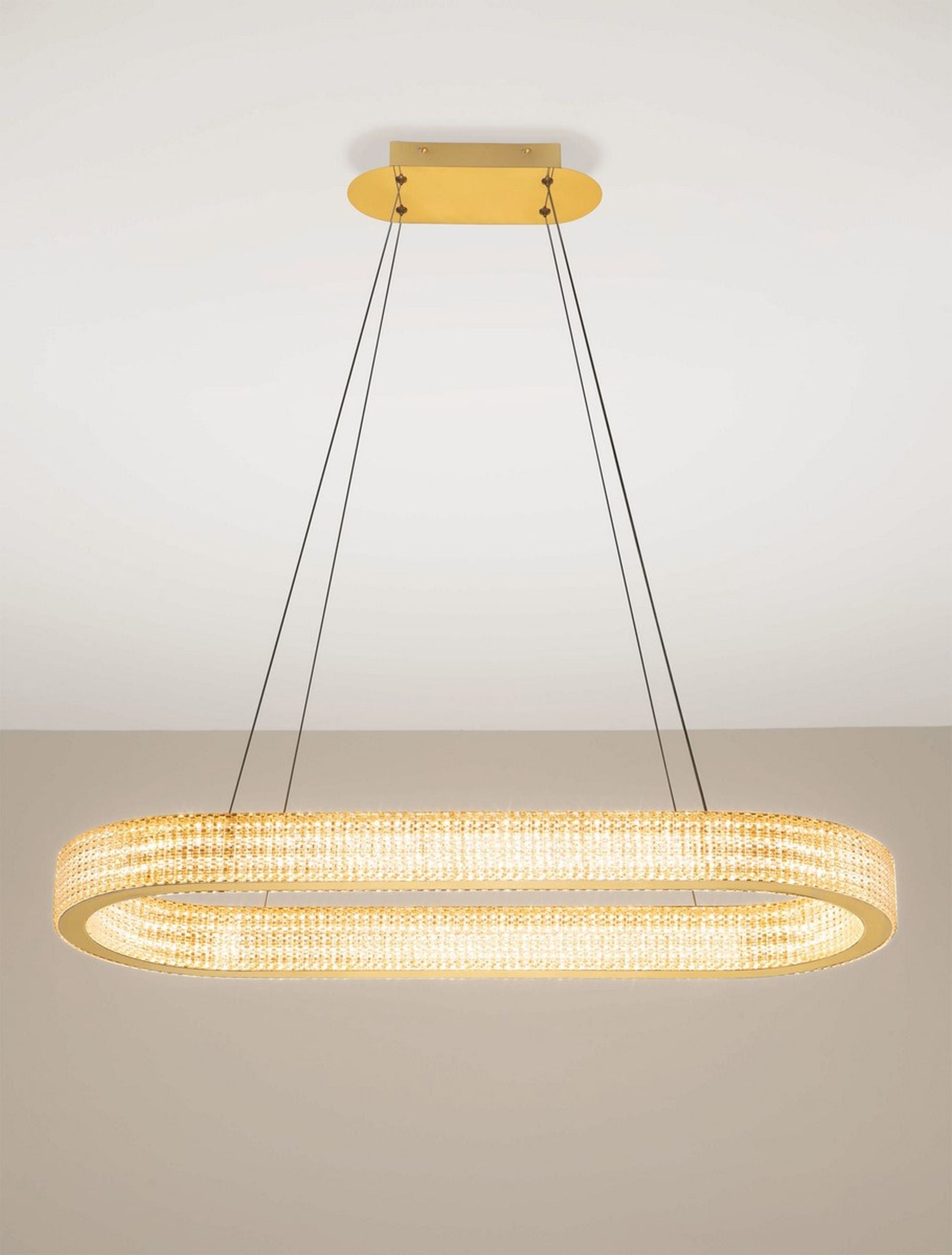 Żyrandol Jacess LED 98x91 cm złoty