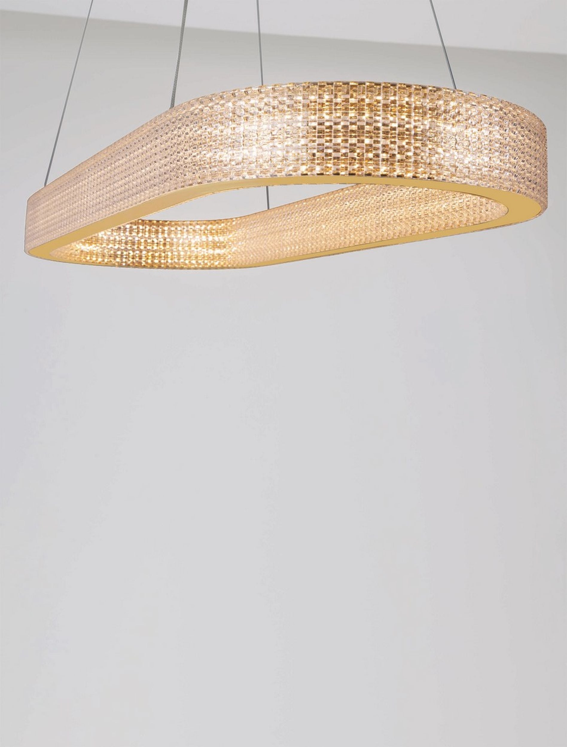 Żyrandol Jacess LED 98x91 cm złoty