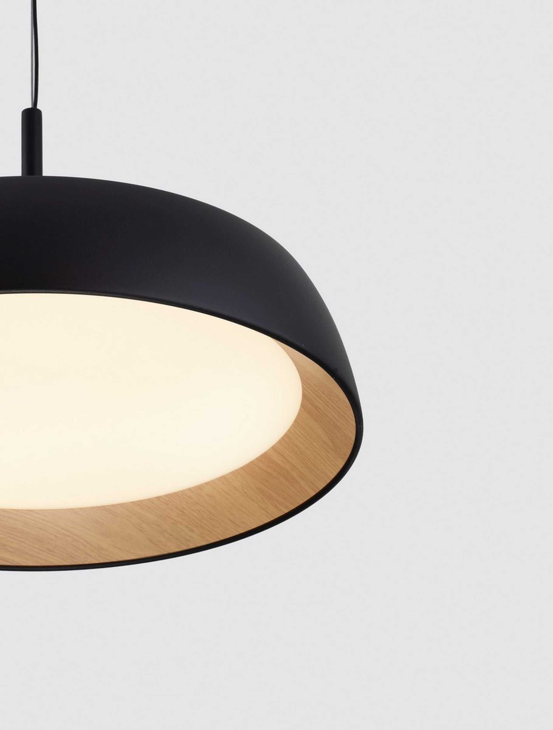 Lampa wisząca Kessov LED brązowo-czarna