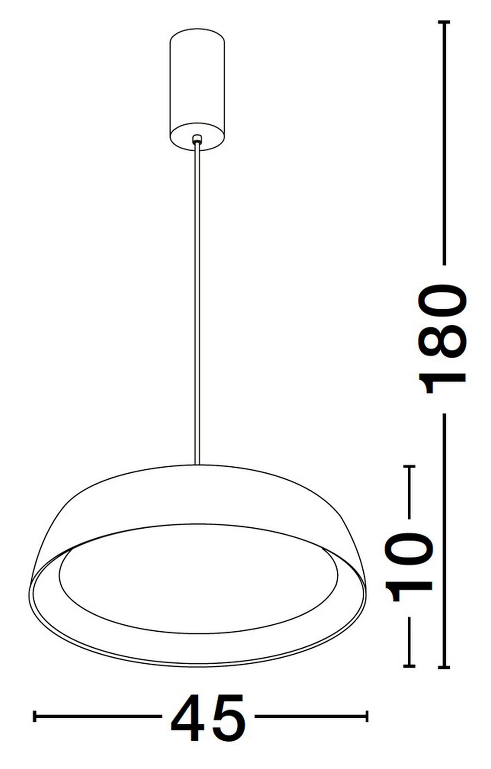 Lampa wisząca Kessov LED brązowo-czarna