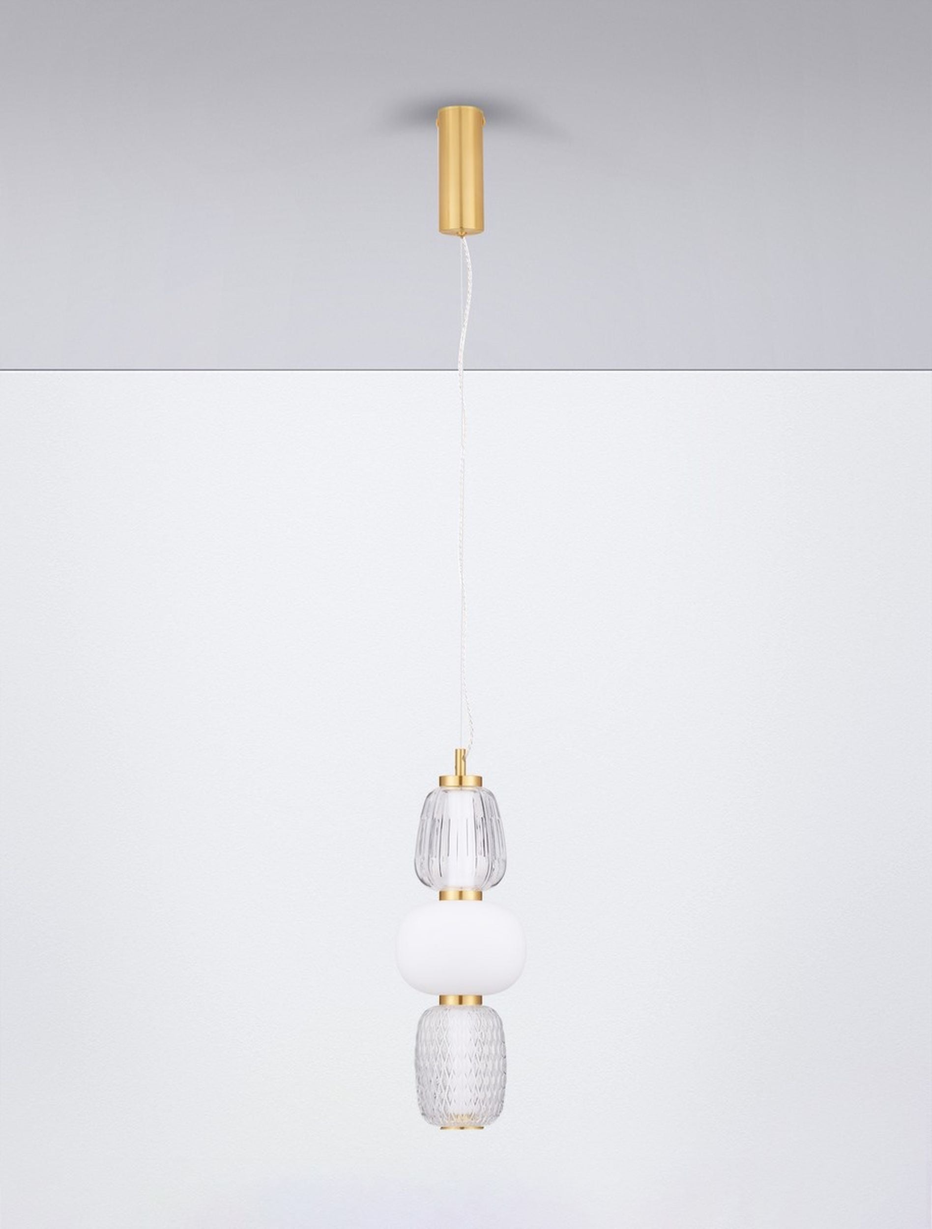 Lampa wisząca Velorya I LED biało-złota
