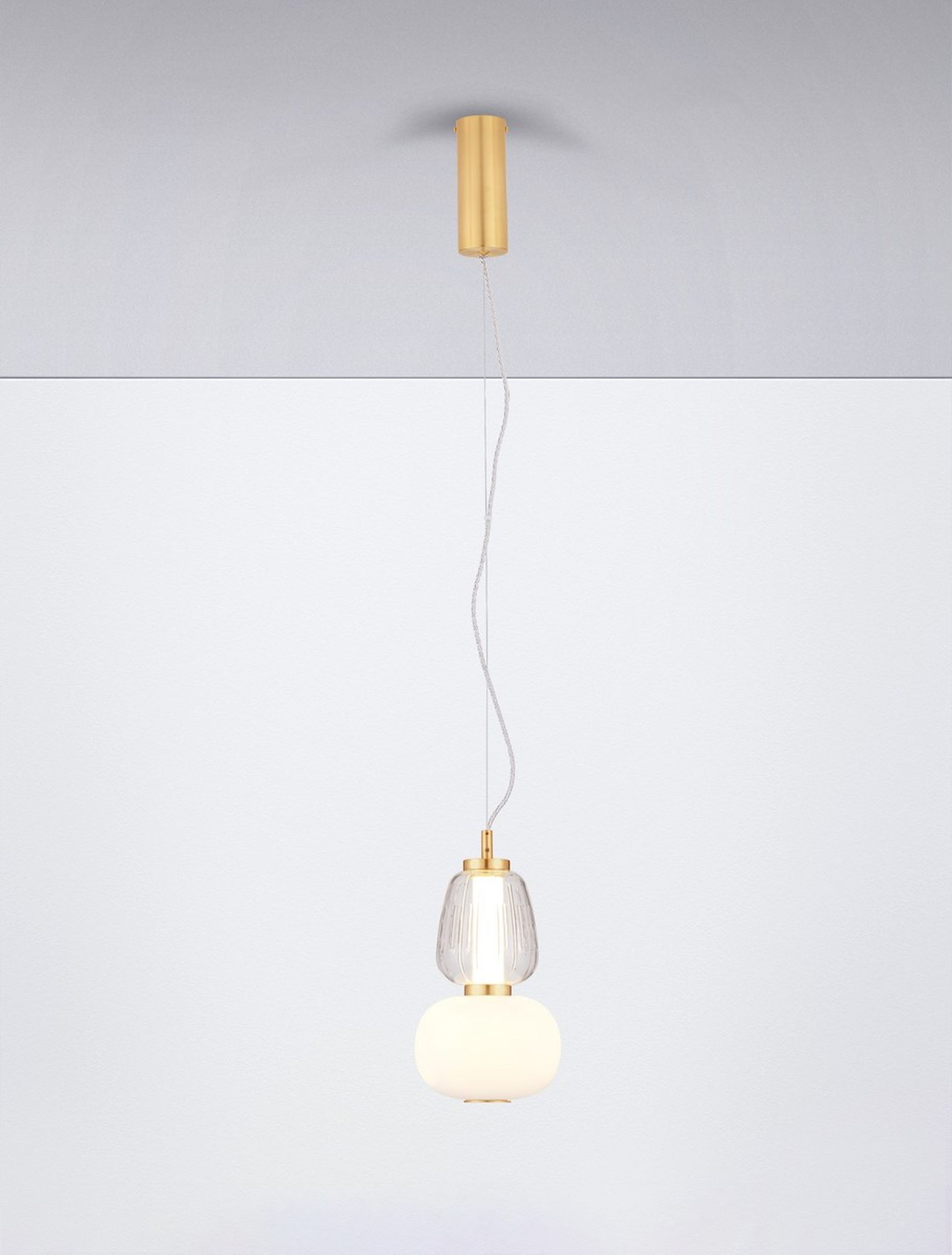 Lampa wisząca Velorya II LED biało-złota