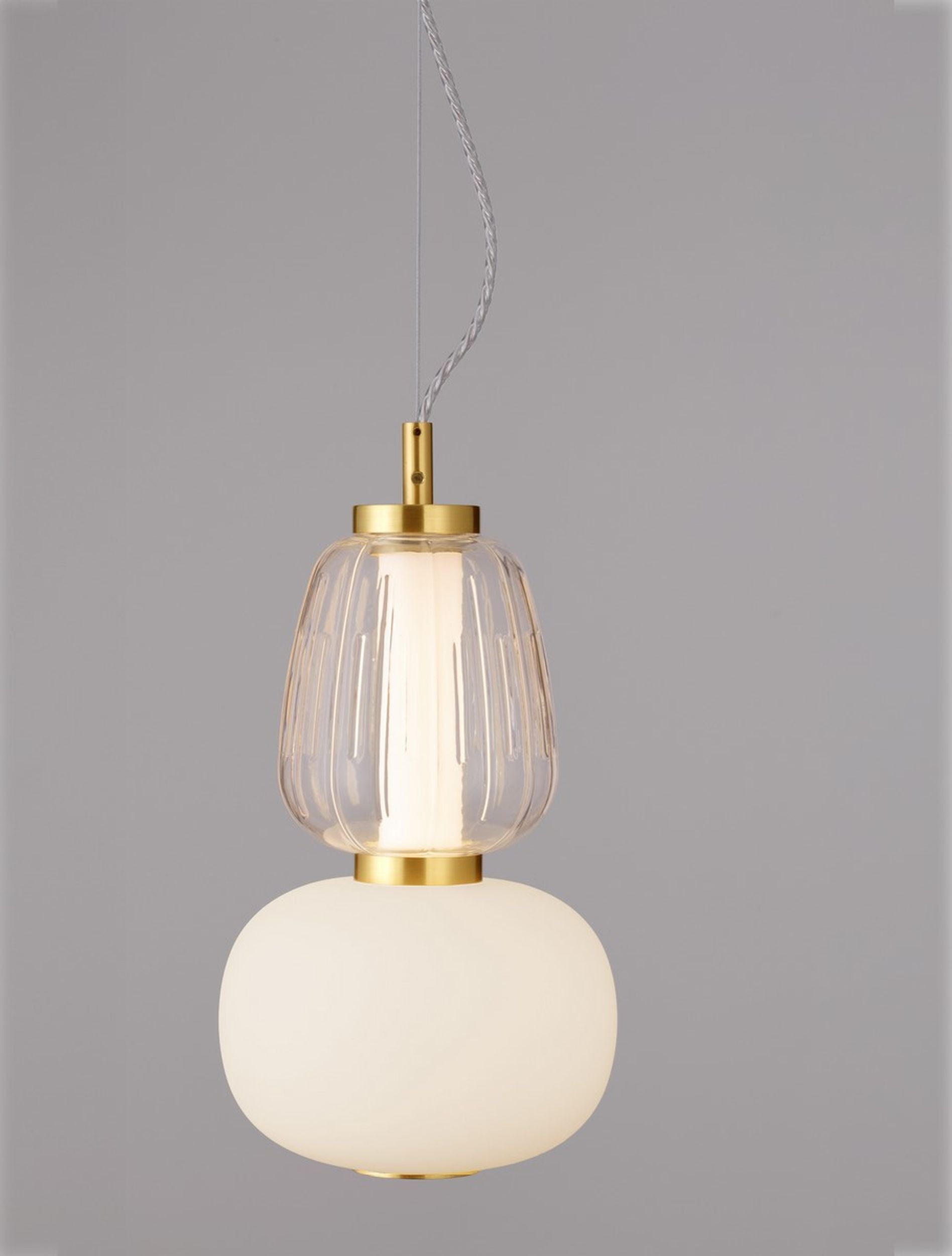 Lampa wisząca Velorya II LED biało-złota