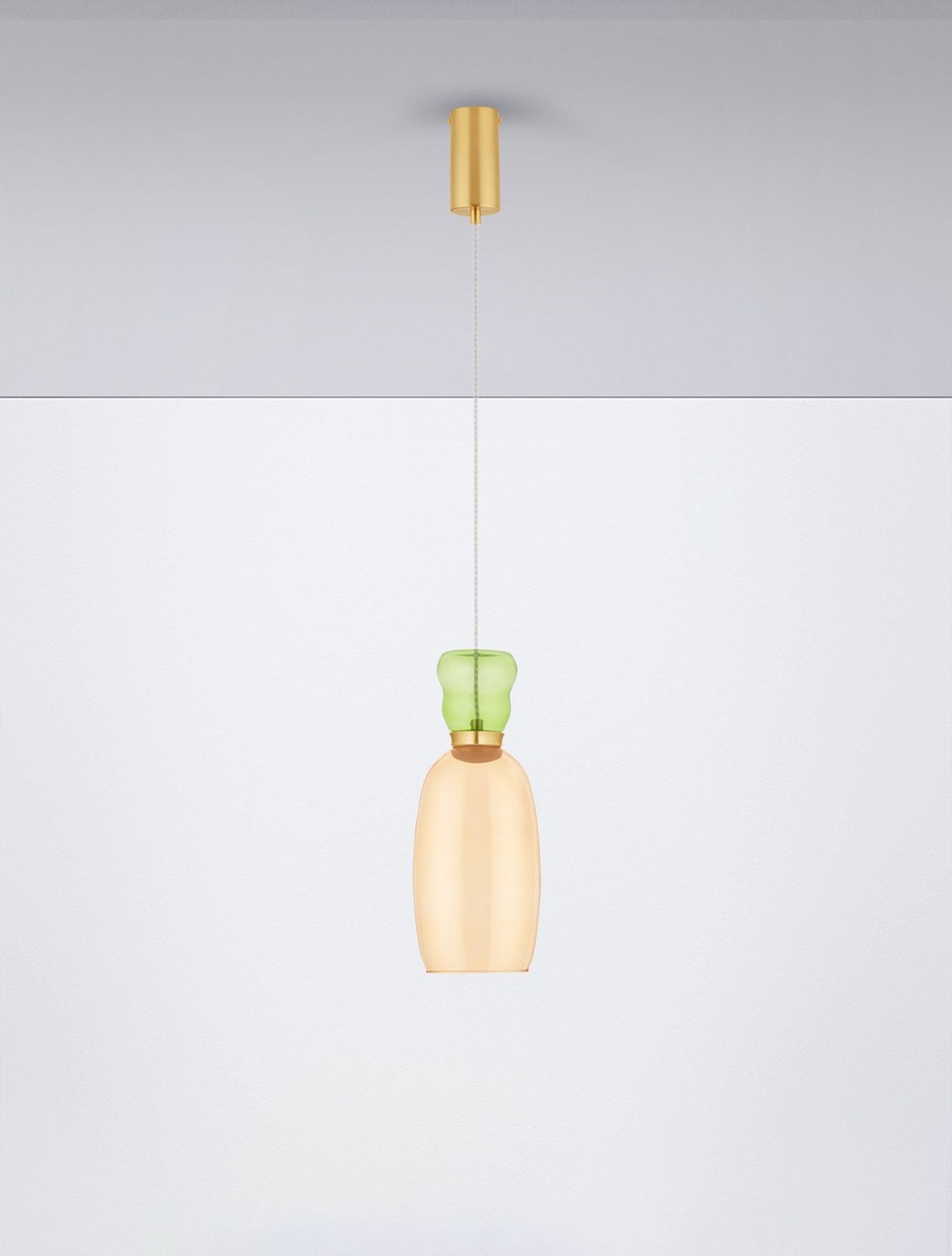 Lampa wisząca Kiands LED x1 zielono-złota