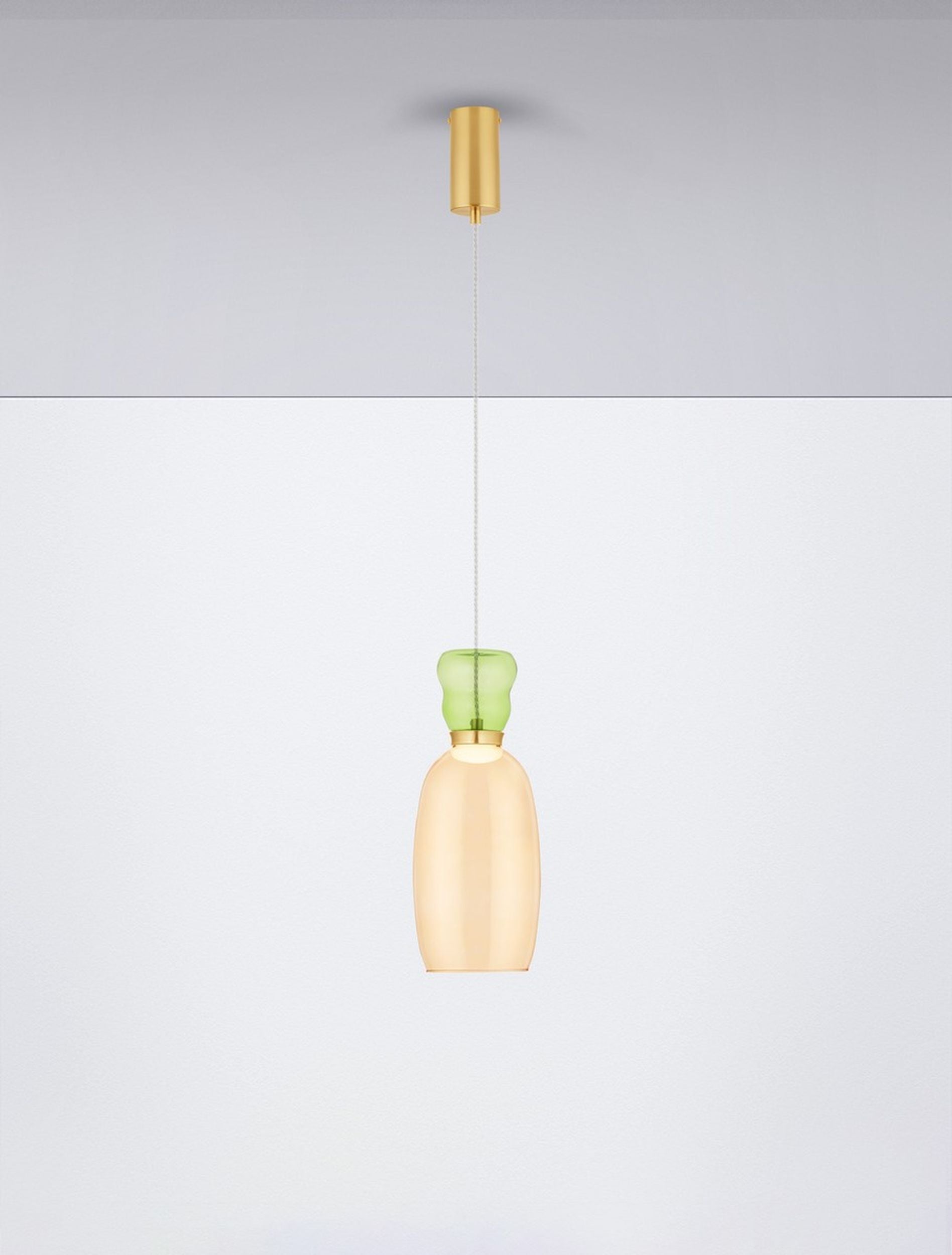 Lampa wisząca Kiands LED x1 zielono-złota