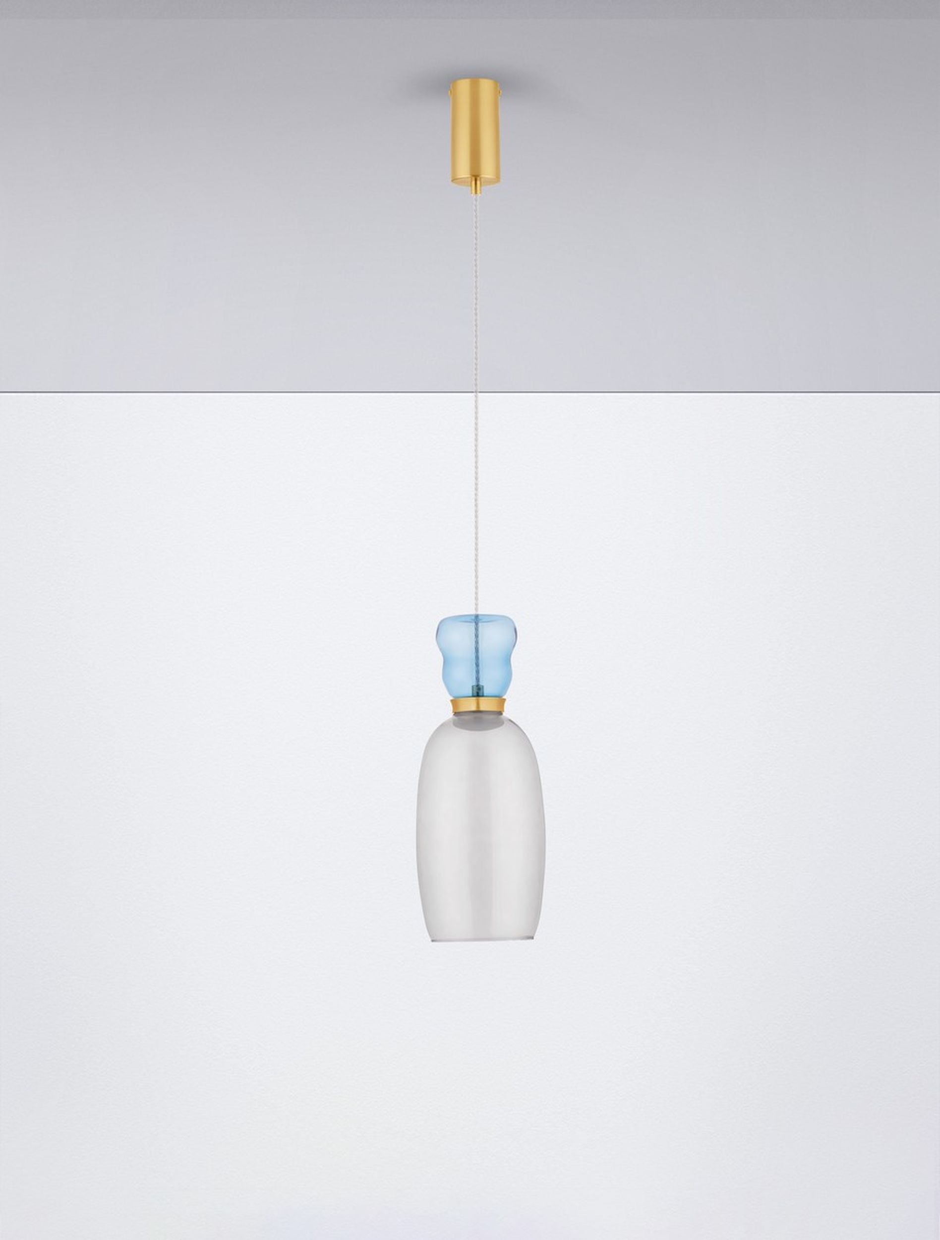 Lampa wisząca Kiands LED x1 niebiesko-złota
