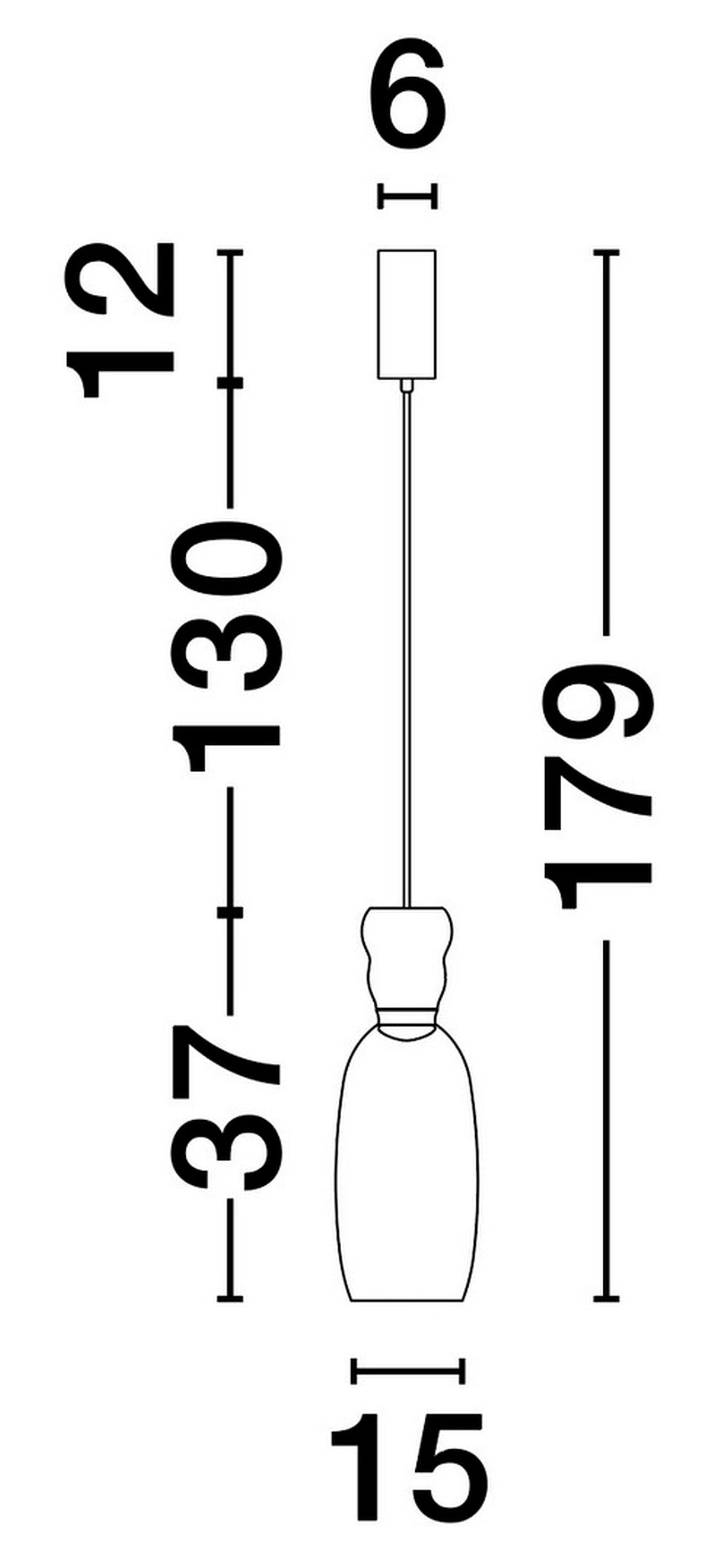Lampa wisząca Kiands LED x1 niebiesko-złota
