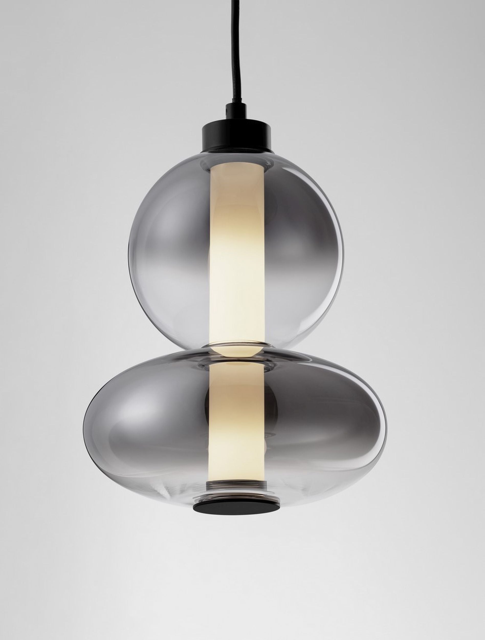 Lampa wisząca Acerney LED czarno-szara