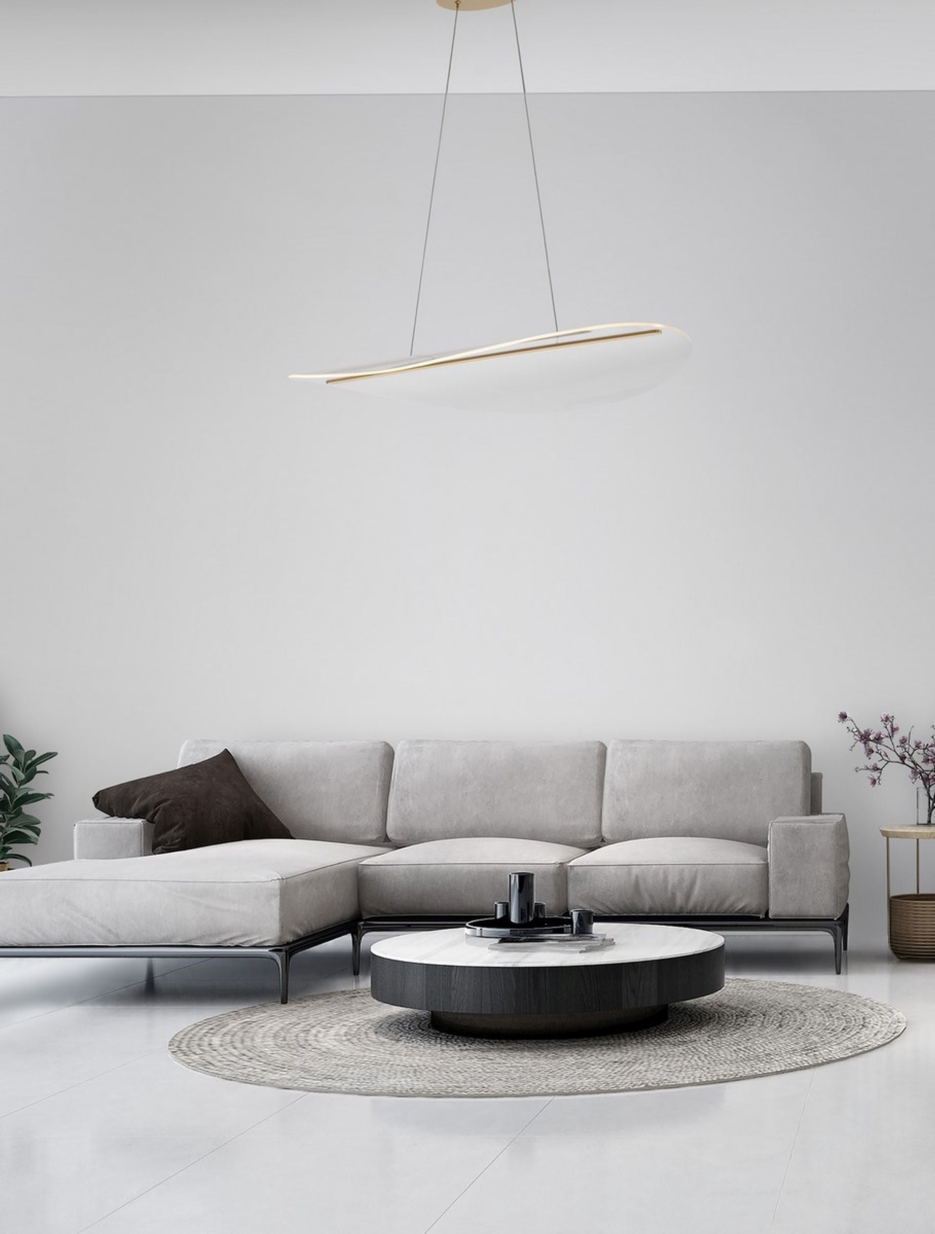 Lampa wisząca Domelines LED złota