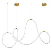 Lampa wisząca Mislumes LED złoto-biała