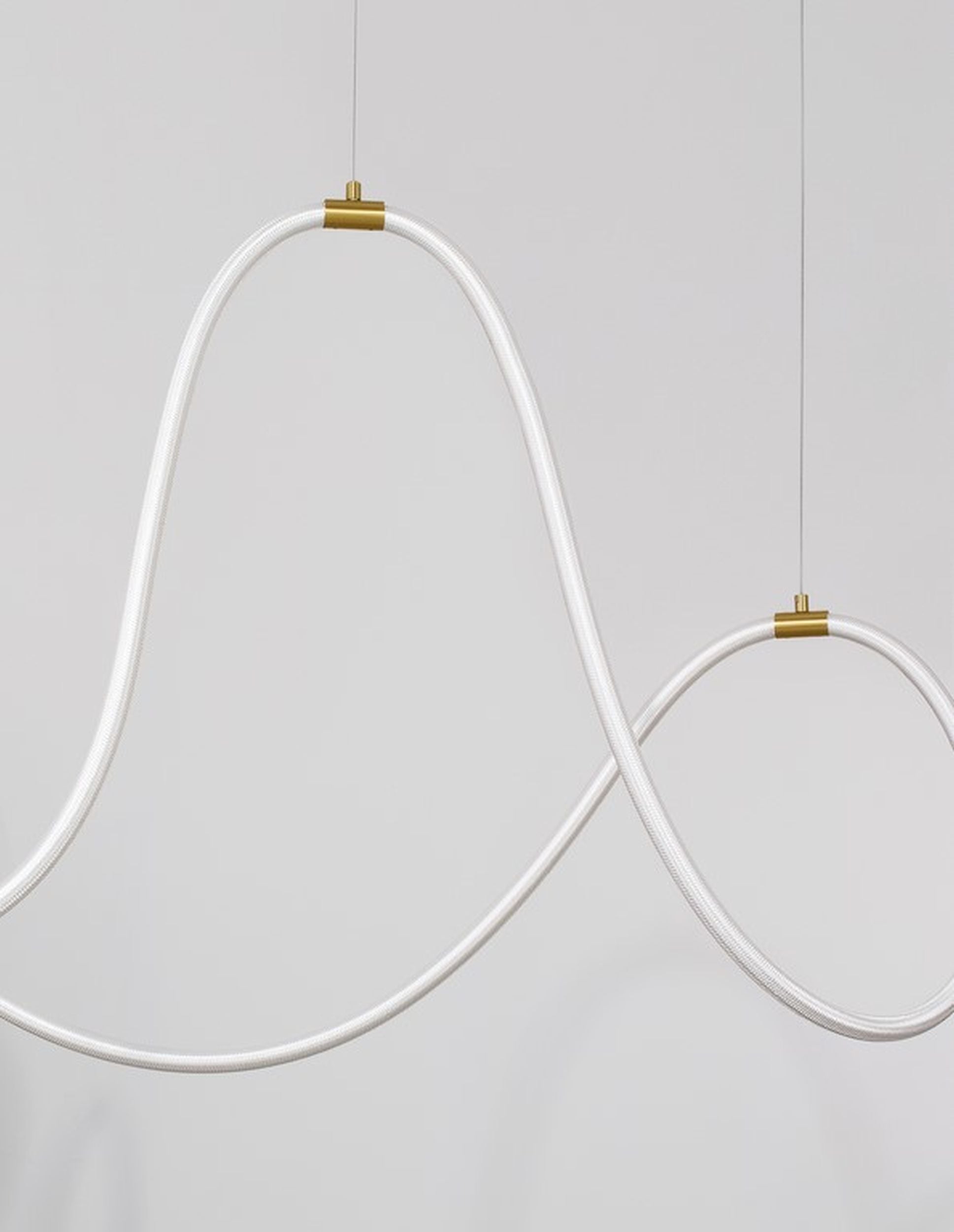 Lampa wisząca Mislumes LED złoto-biała