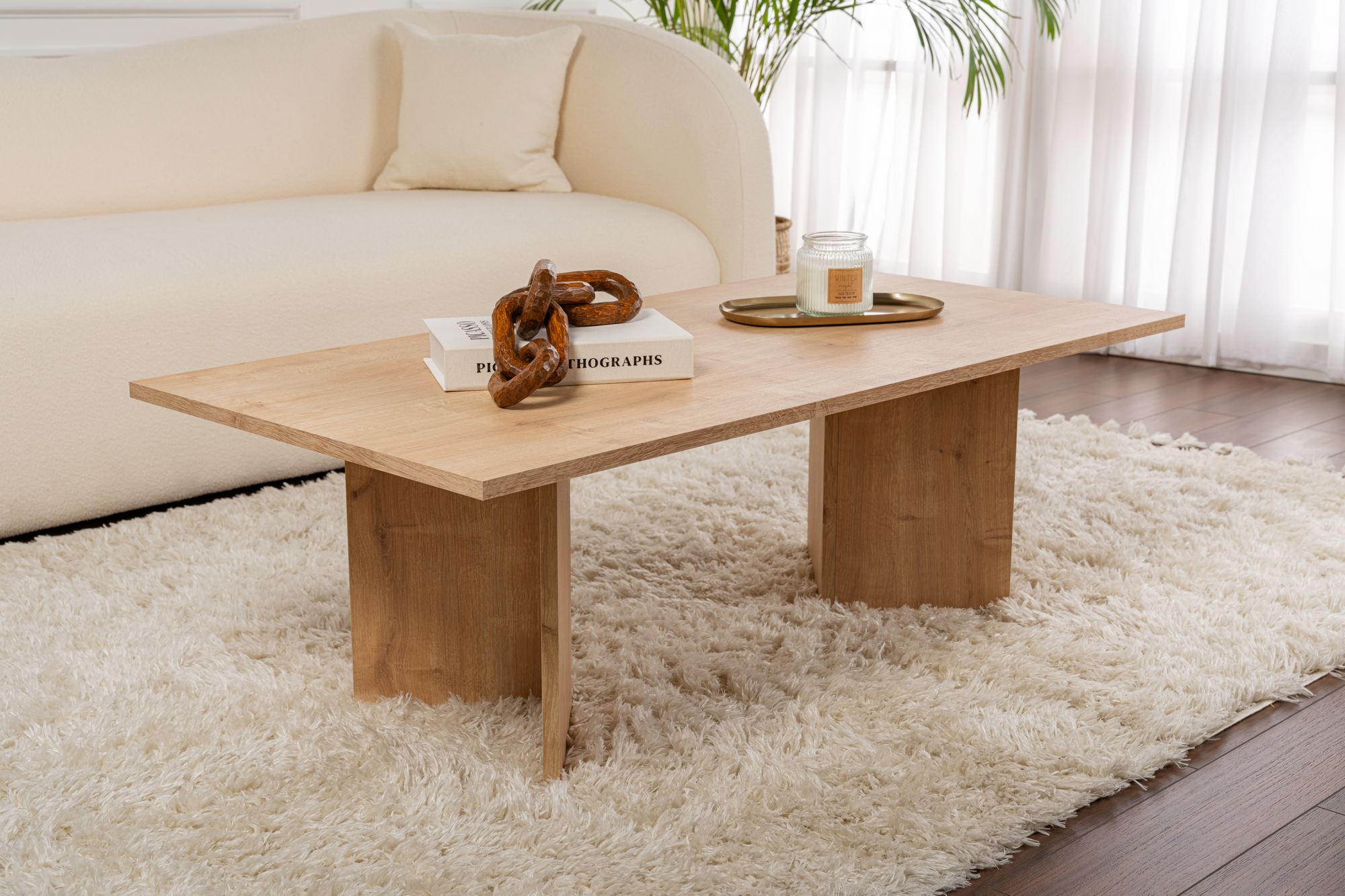 Stolik kawowy Sponsis 119x60 cm dąb