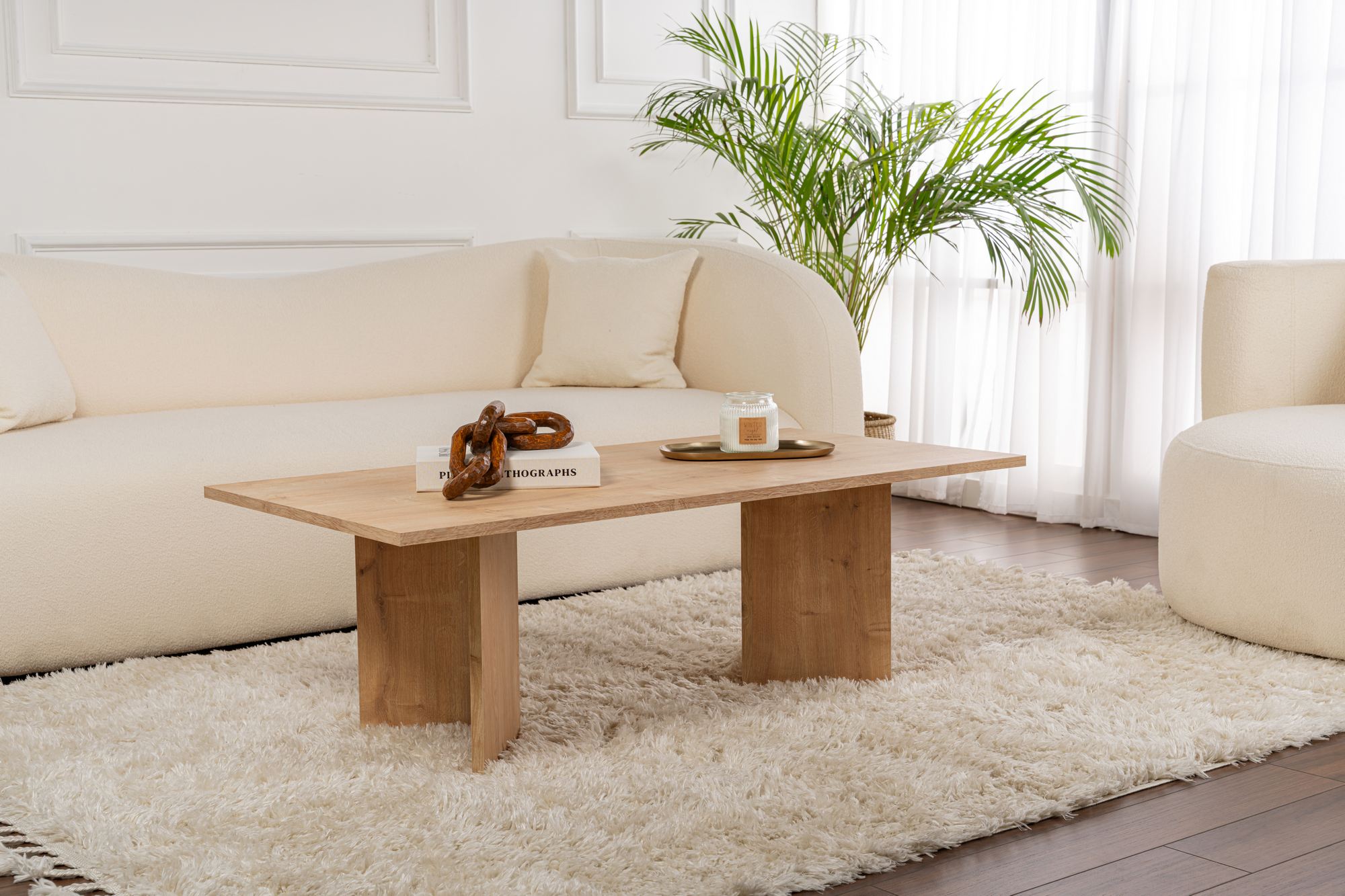 Stolik kawowy Sponsis 119x60 cm dąb