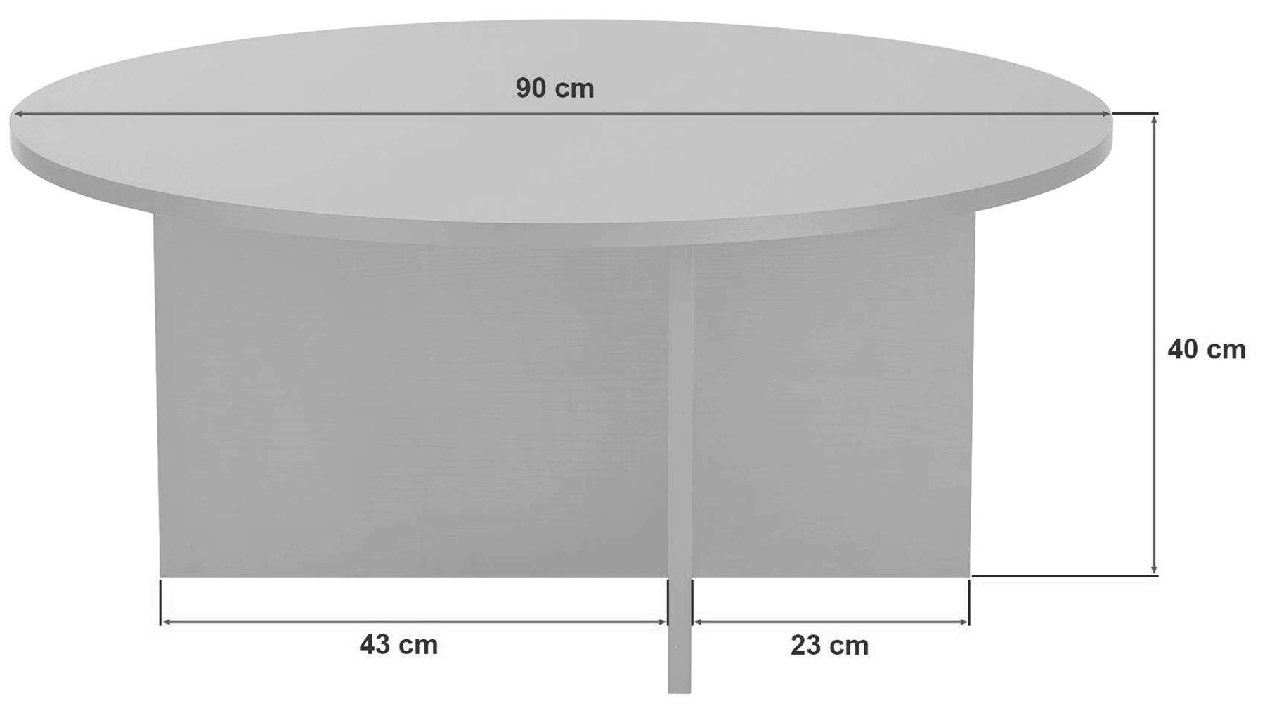 Stolik kawowy Soleil okrągły 90 cm dąb naturalny