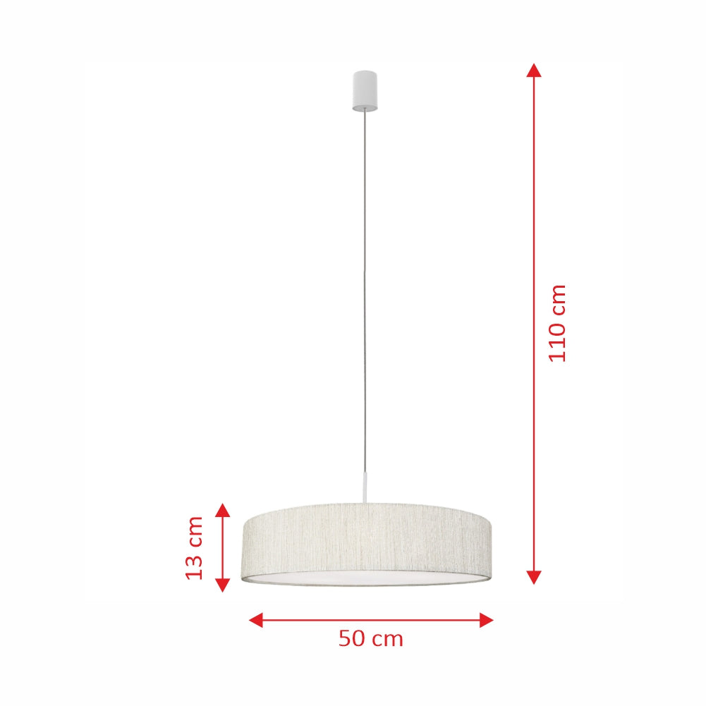 Lampa wisząca Nourie biała średnica 50 cm 8945