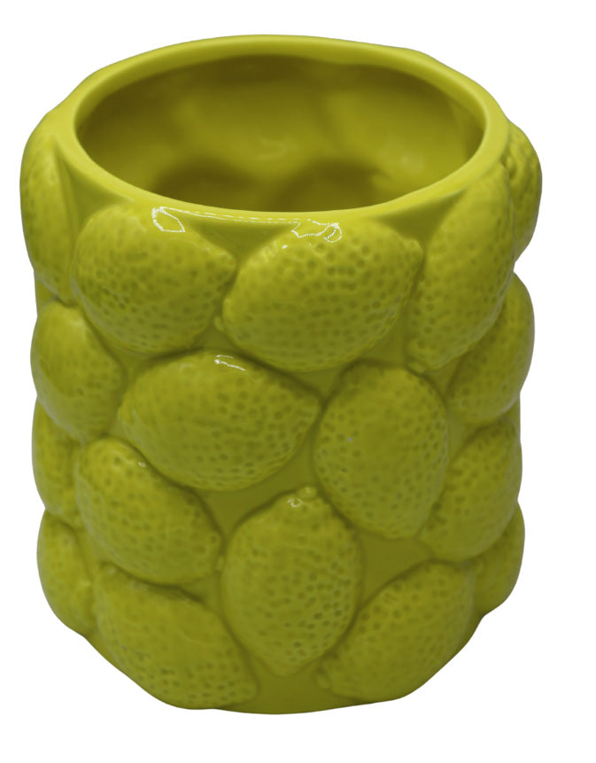 Doniczka ceramiczna Yuzuva 17,6 cm limonkowa