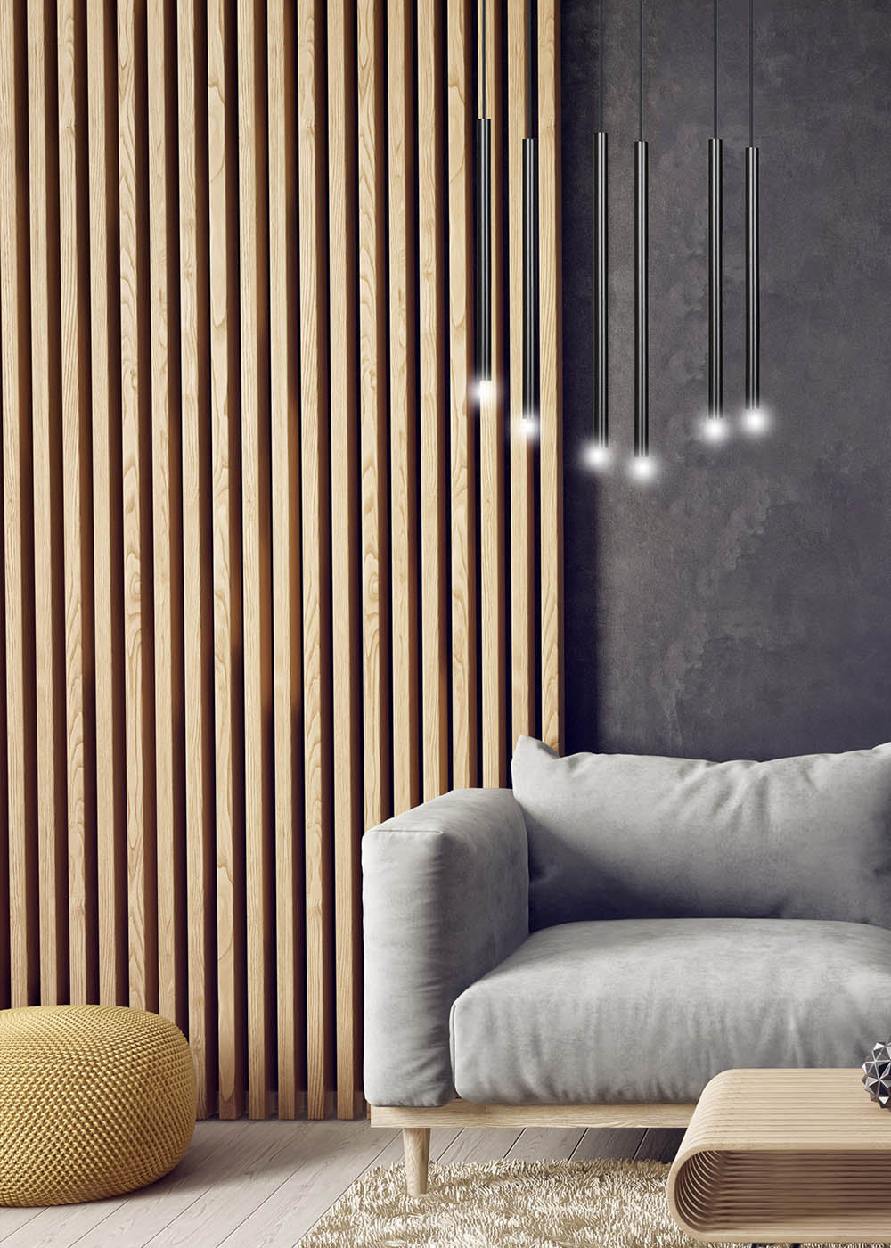 Lampa wisząca Corinaldo czarna x6