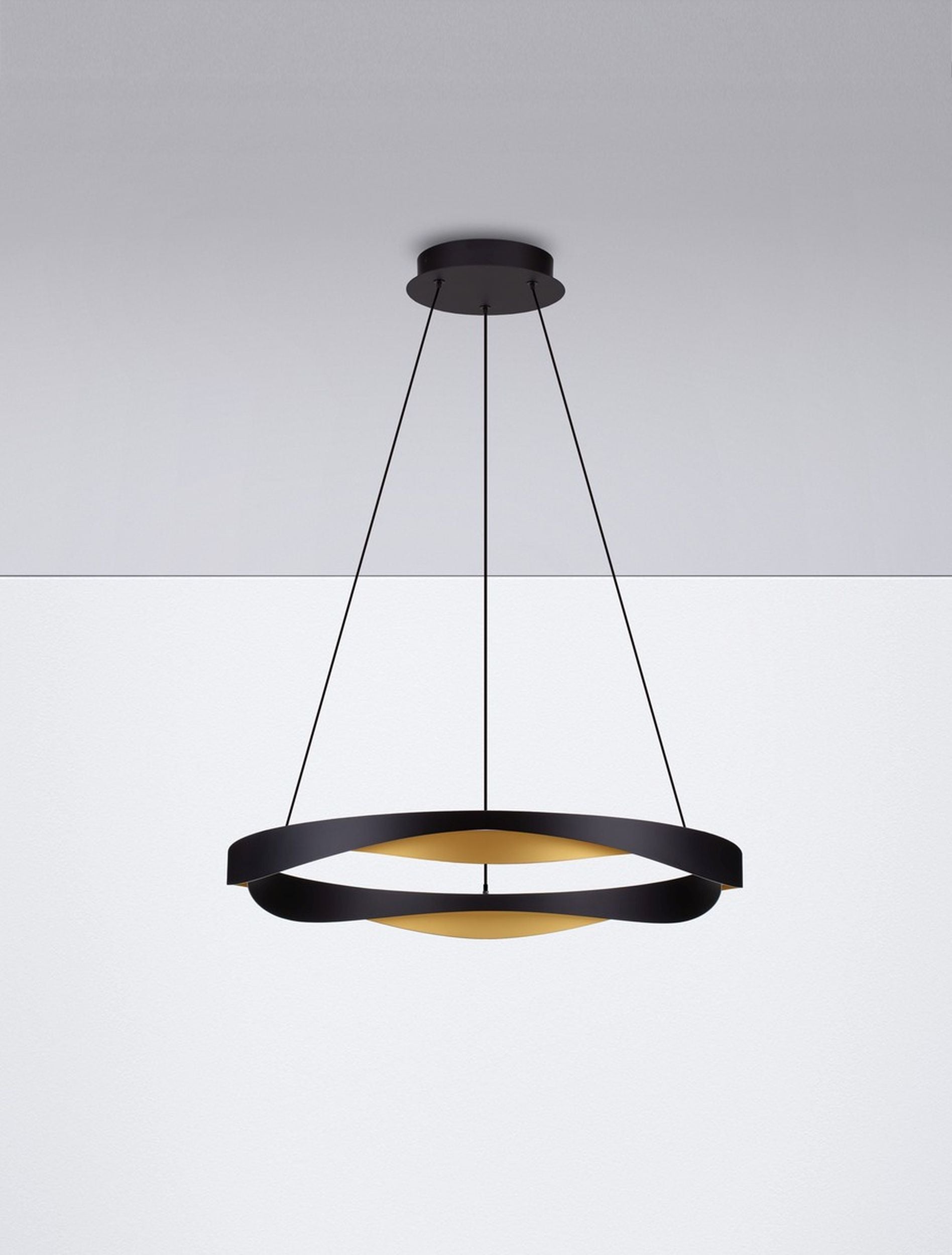 Lampa wisząca Yoffus LED złoto-czarna