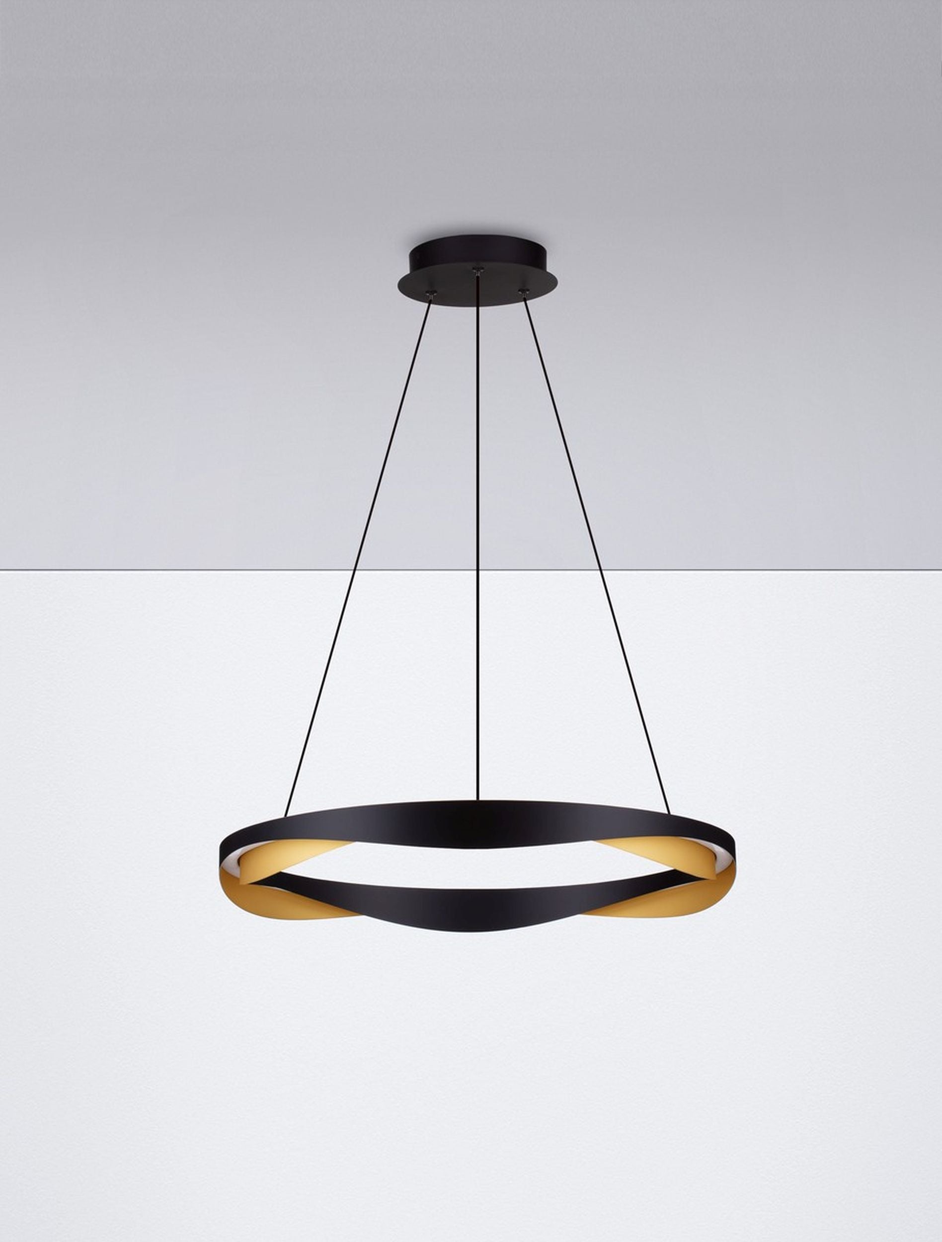 Lampa wisząca Yoffus LED złoto-czarna
