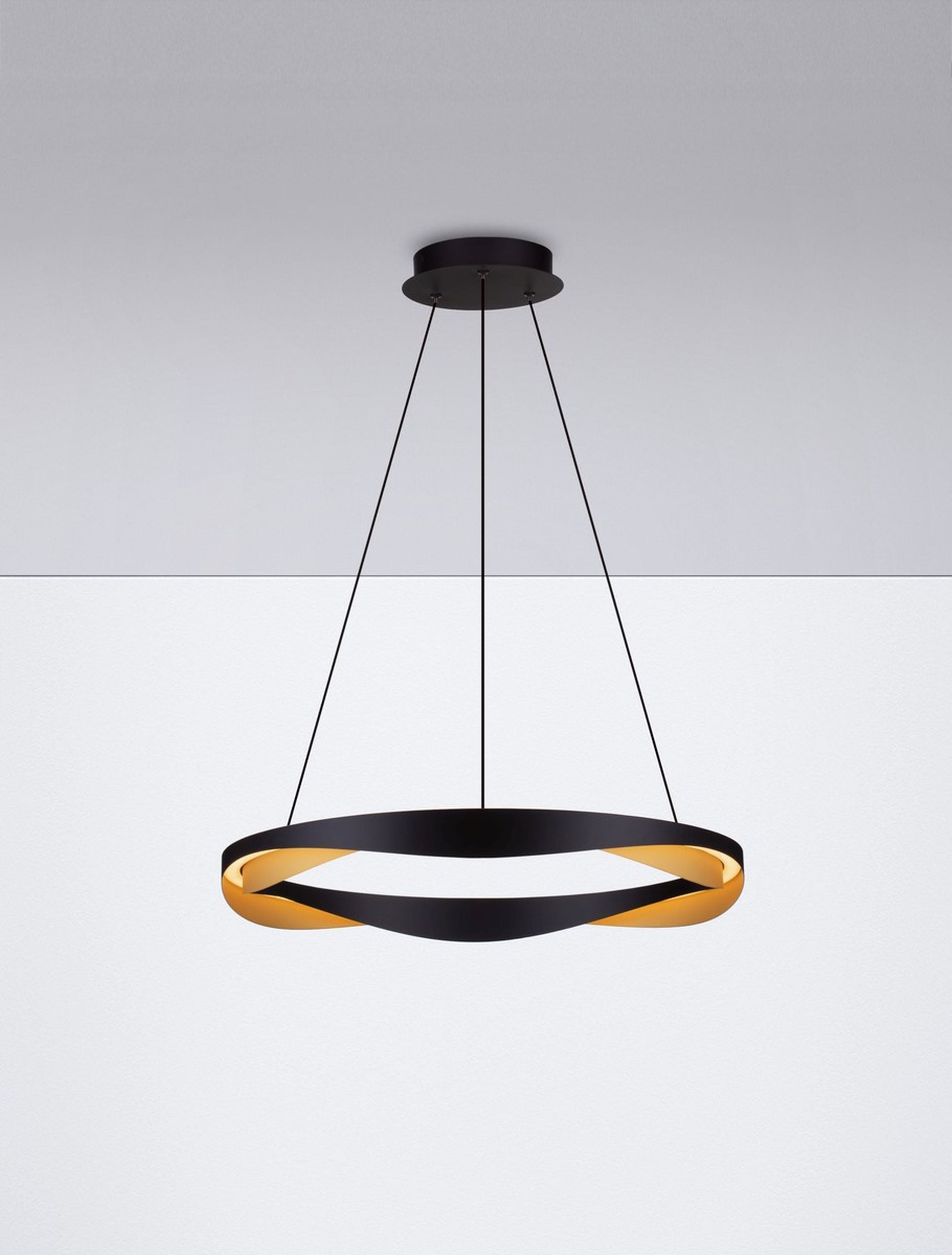 Lampa wisząca Yoffus LED złoto-czarna