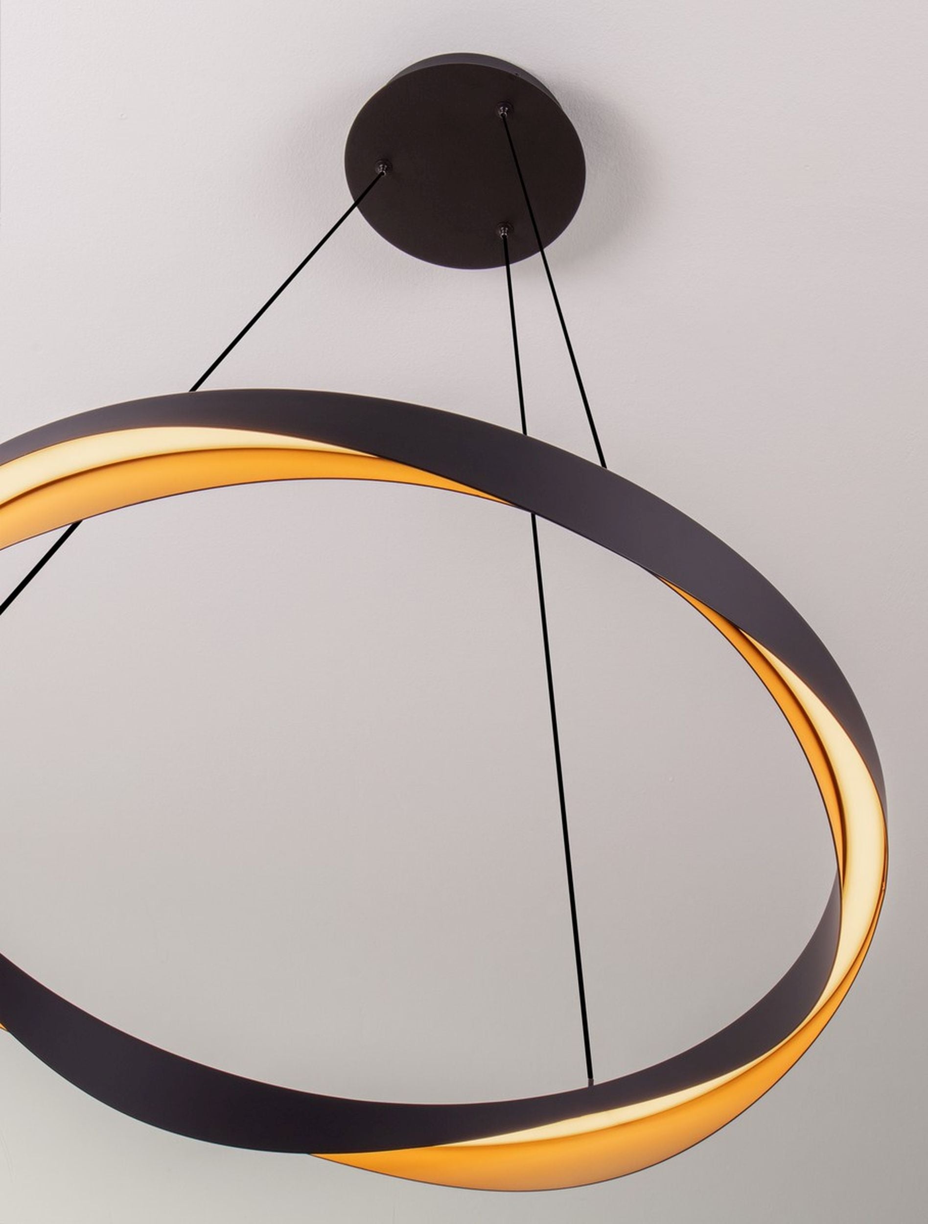 Lampa wisząca Yoffus LED złoto-czarna