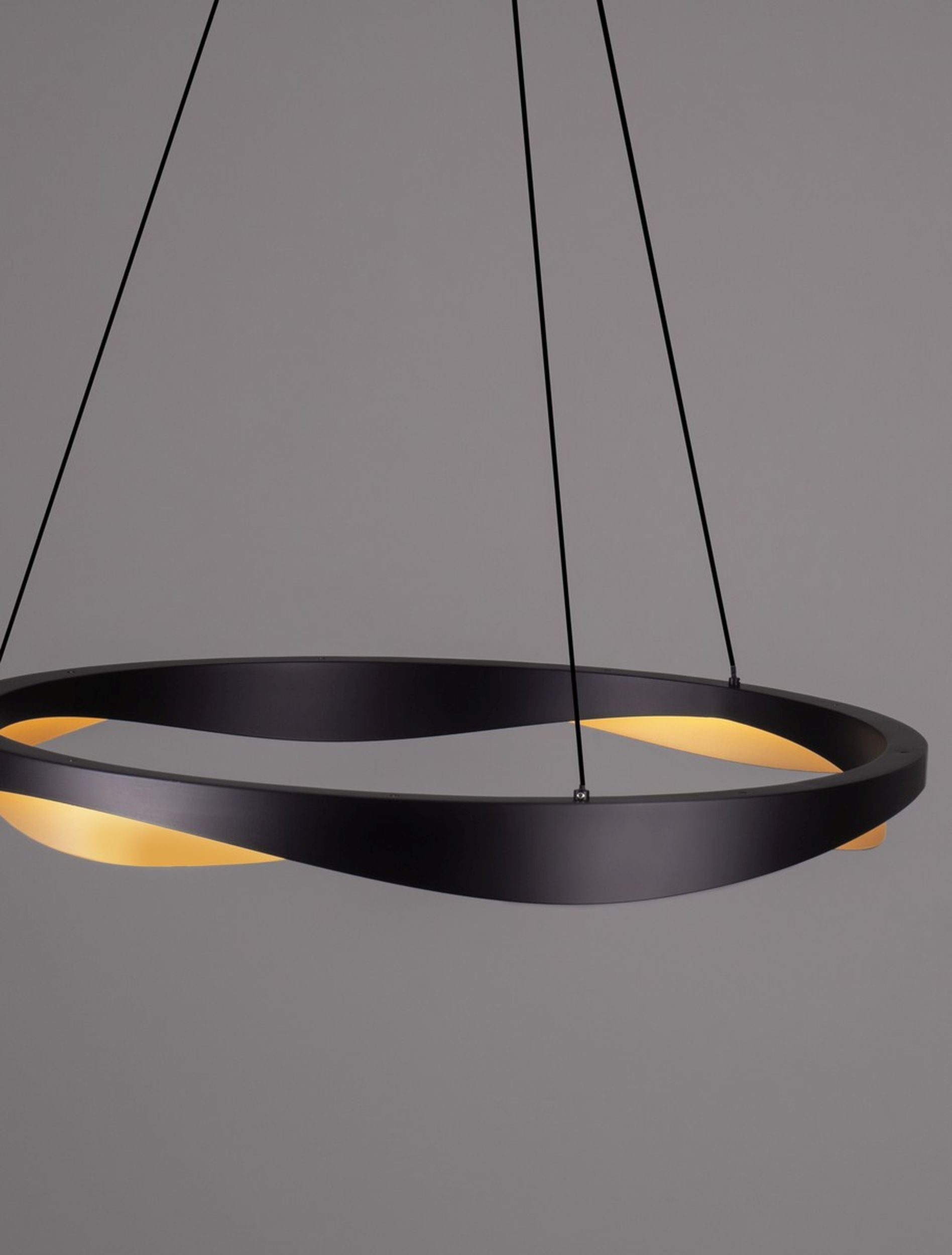 Lampa wisząca Yoffus LED złoto-czarna