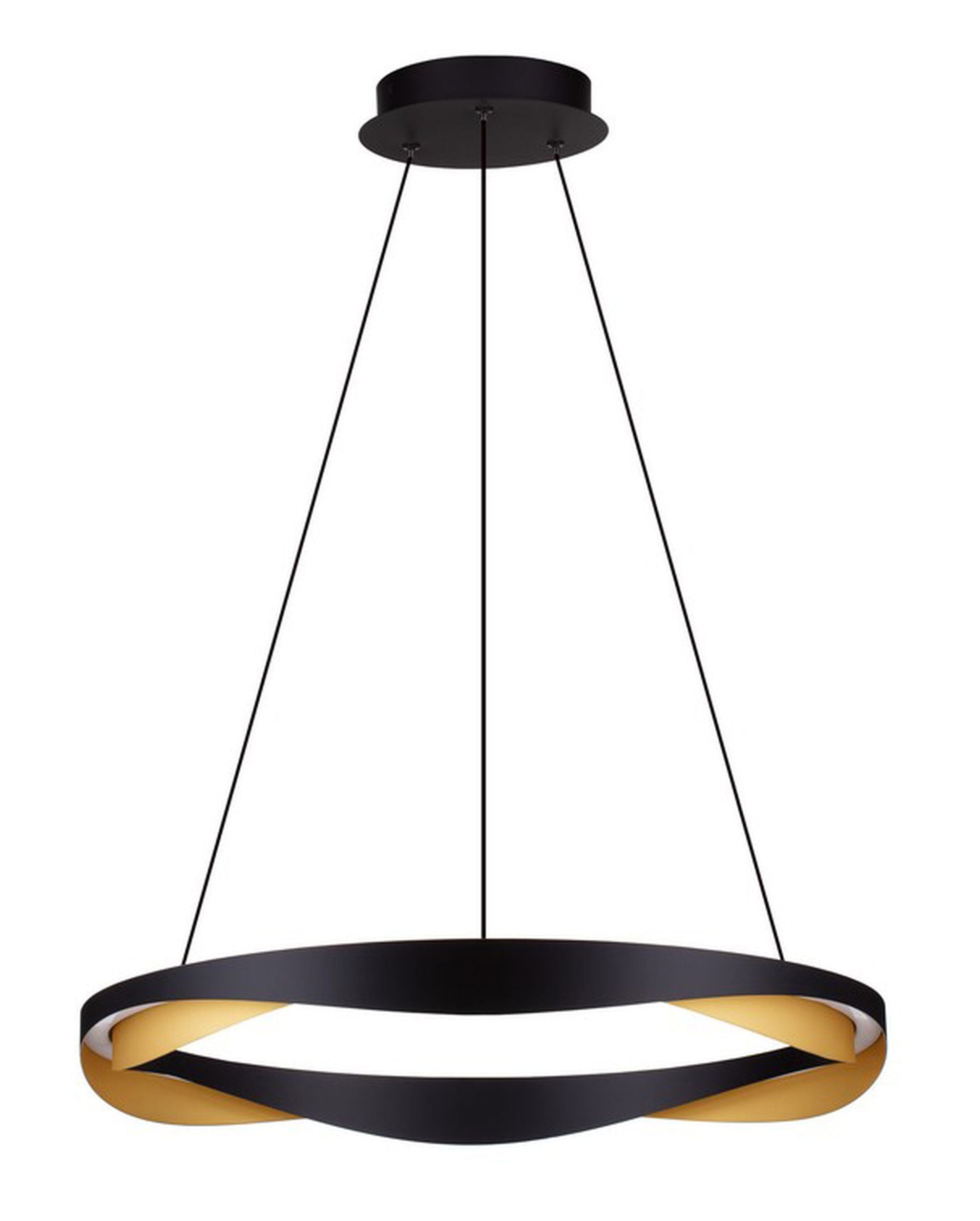 Lampa wisząca Yoffus LED złoto-czarna
