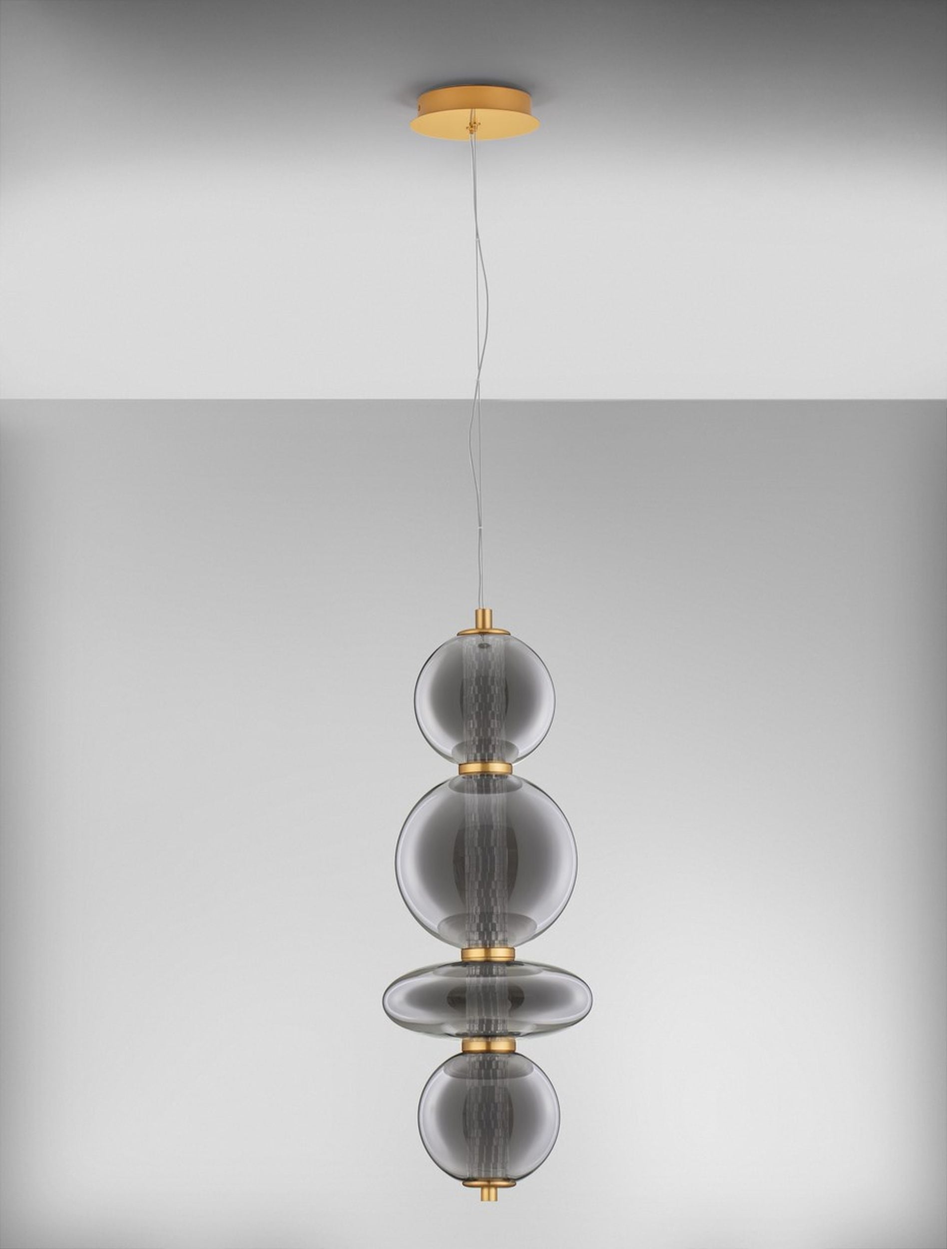 Lampa wisząca Evences I LED czarno-złota