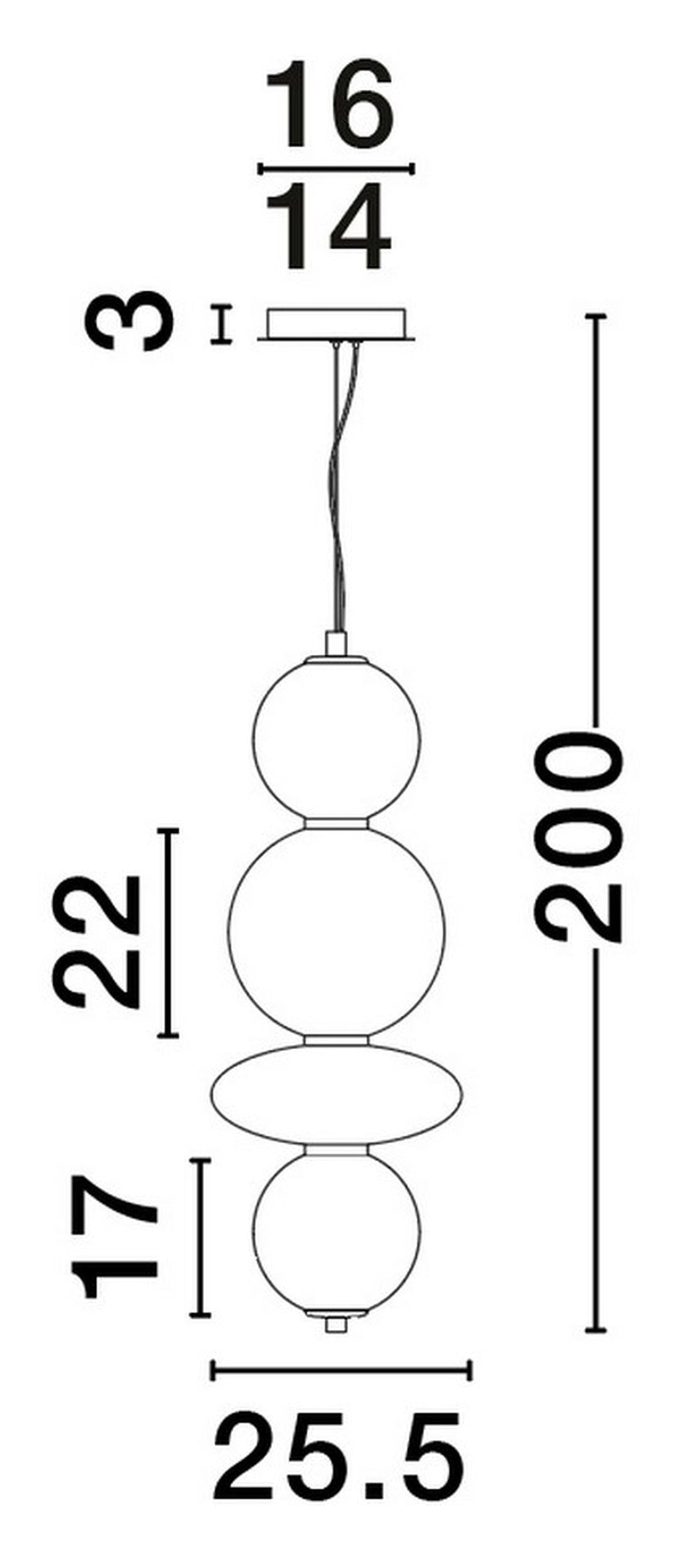 Lampa wisząca Evences I LED czarno-złota