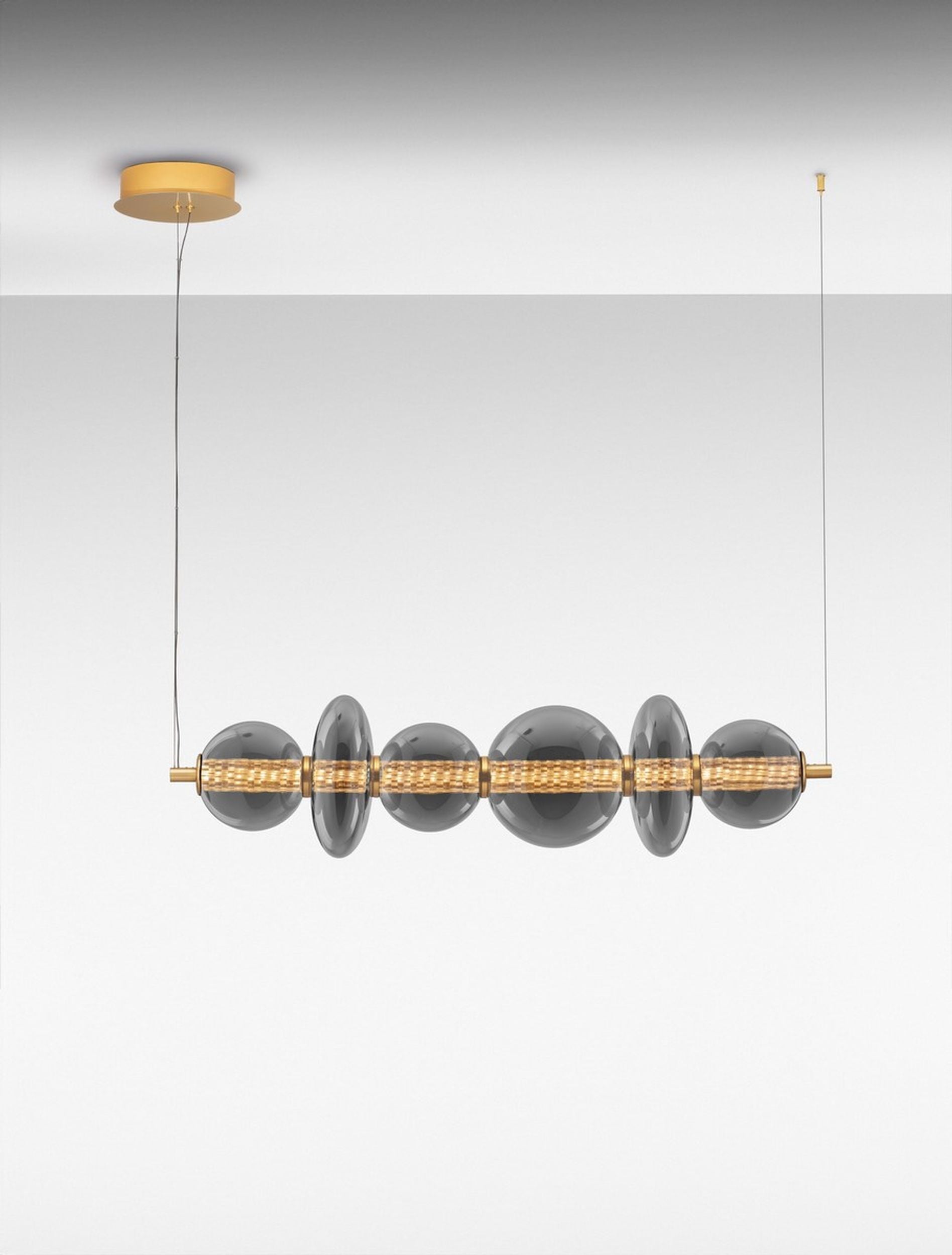 Lampa wisząca Evences III LED czarno-złota