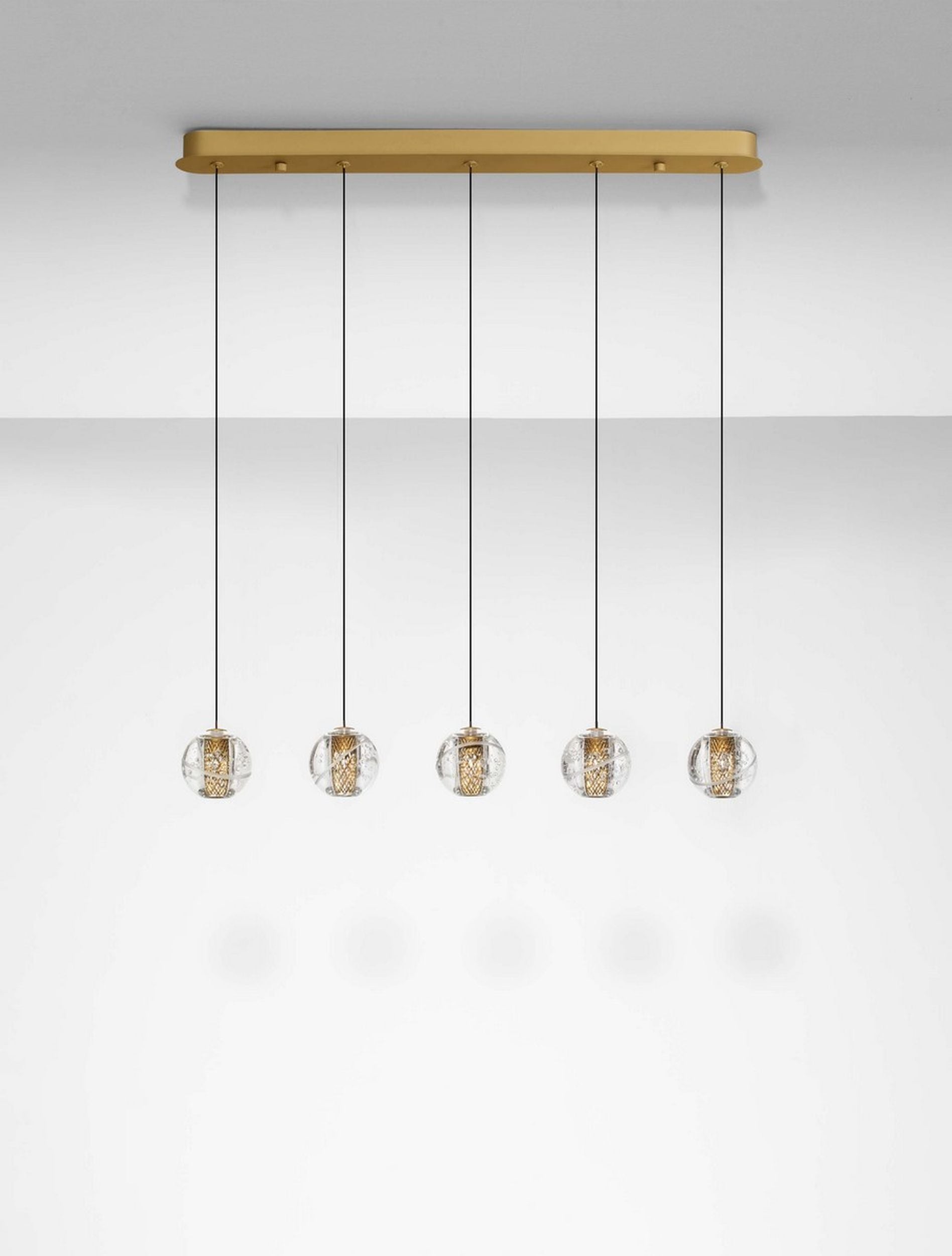 Lampa wisząca Holitt LED x5 złota