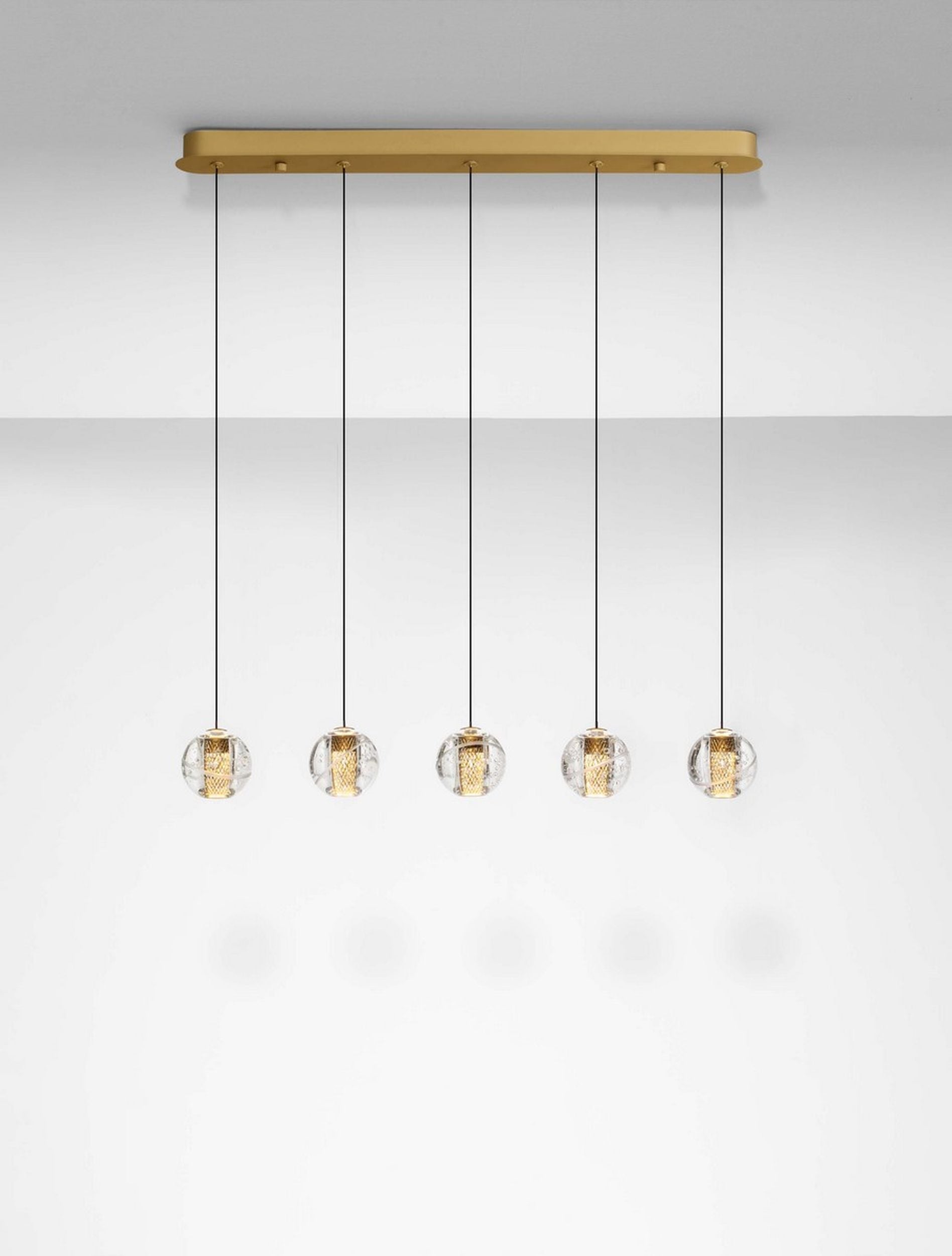 Lampa wisząca Holitt LED x5 złota