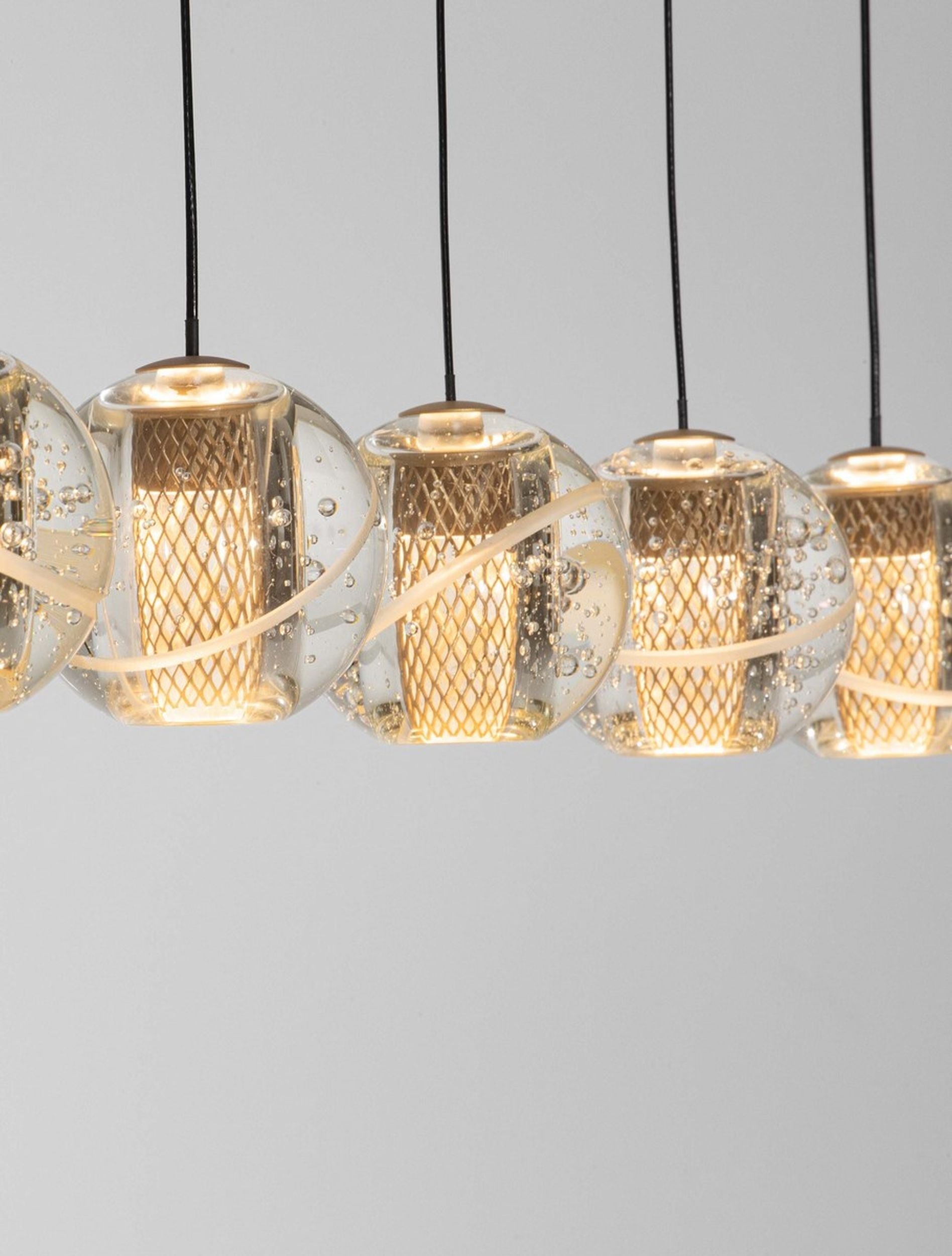 Lampa wisząca Holitt LED x5 złota