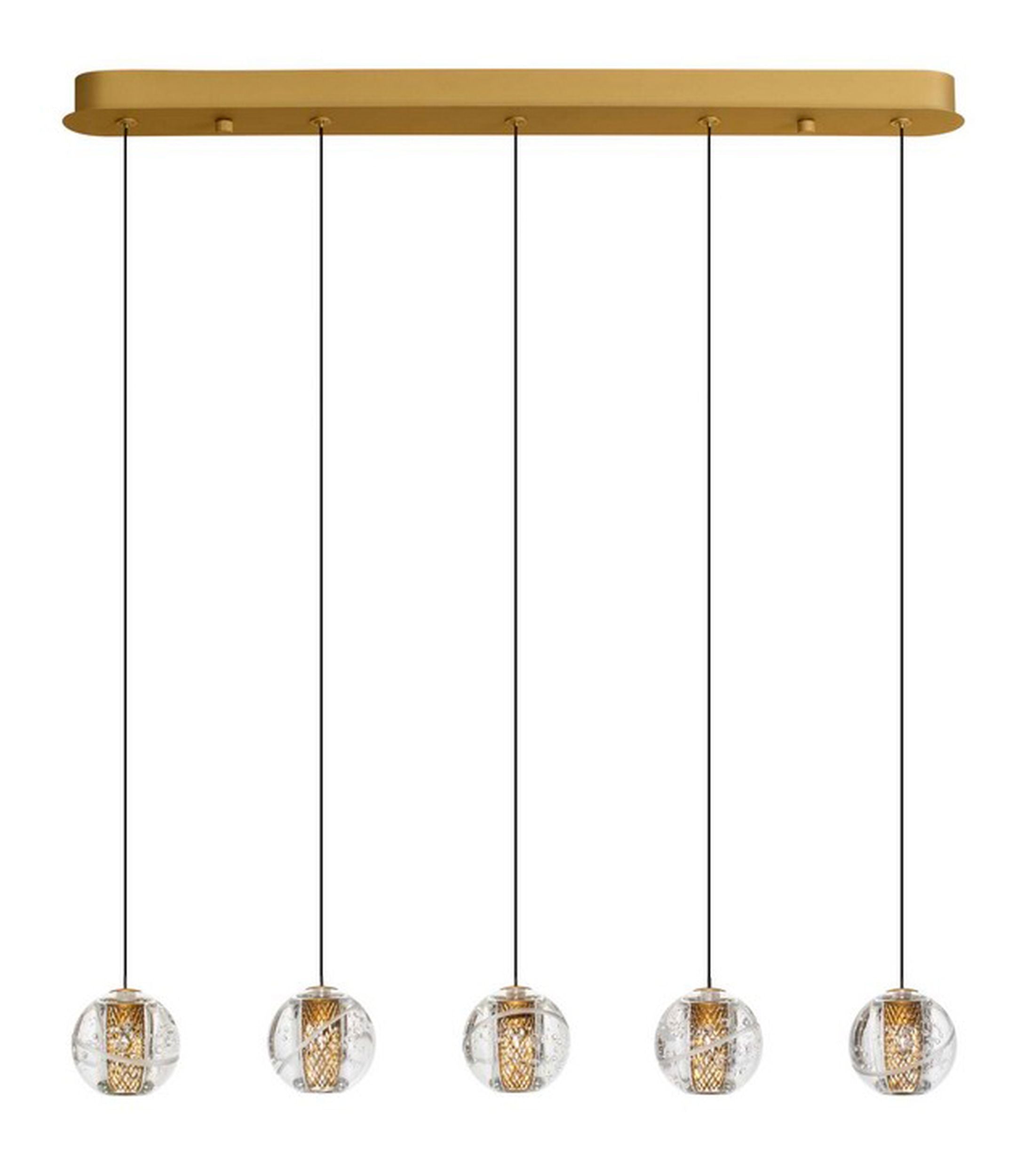 Lampa wisząca Holitt LED x5 złota