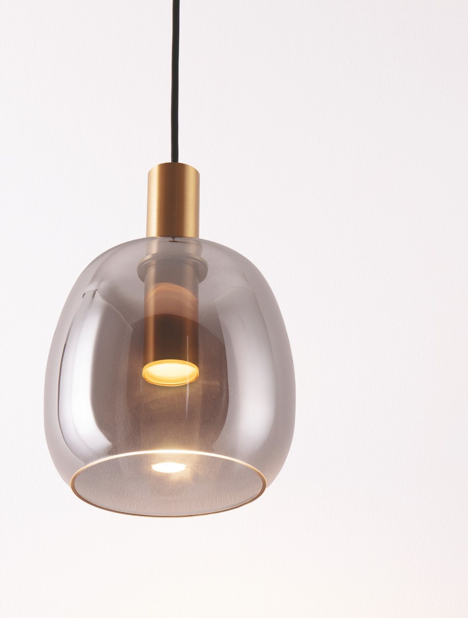 Lampa wisząca Morifia I LED szaro-złota
