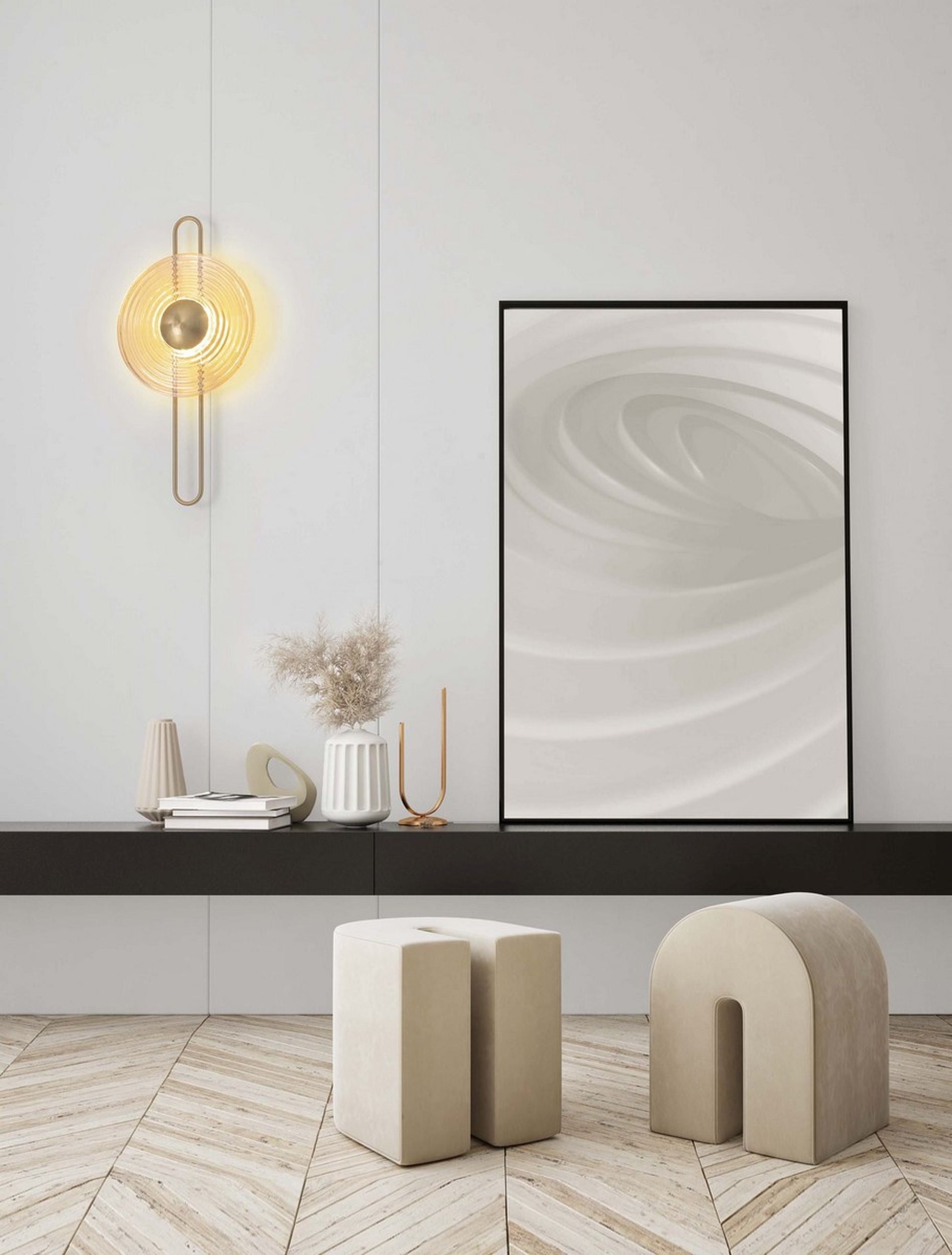 Kinkiet Ollique LED 60 cm złoty