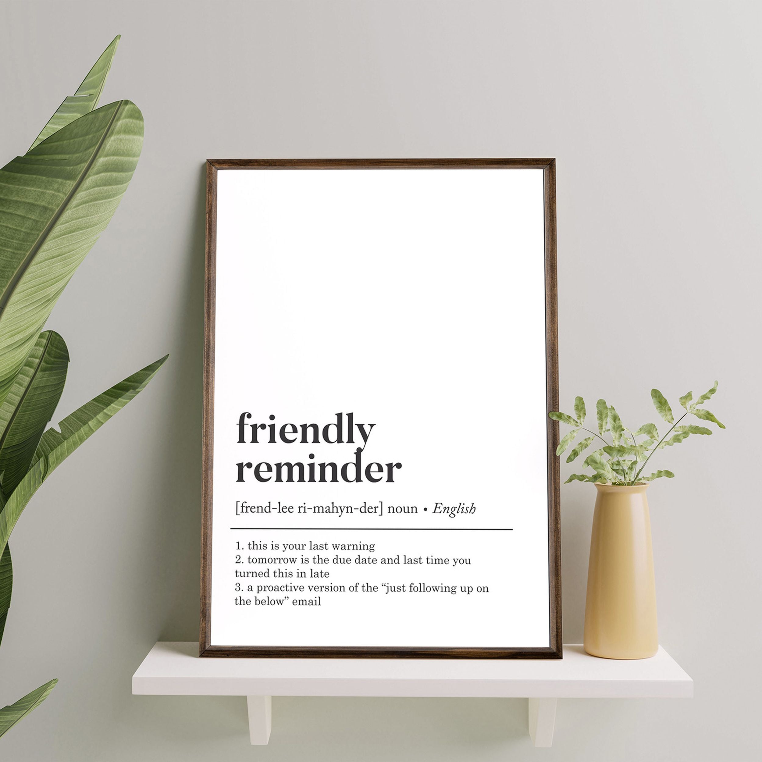Plakat Frosses Friendly Reminder 70x50 cm