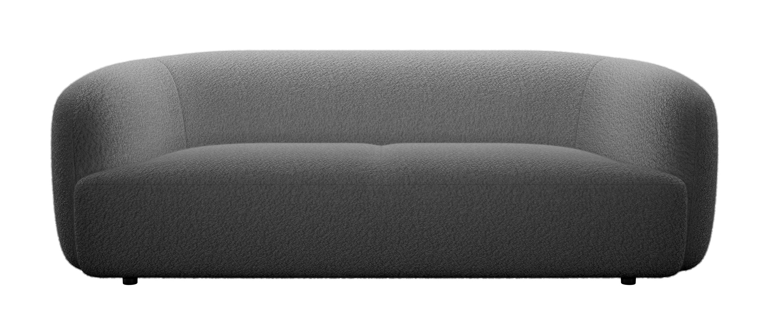 Sofa trzyosobowa Sabanitas ciemnoszara w tkaninie boucle
