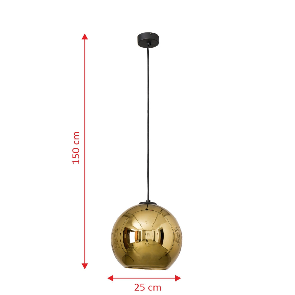 Lampa wisząca Polaris złota średnica 25 cm 9057