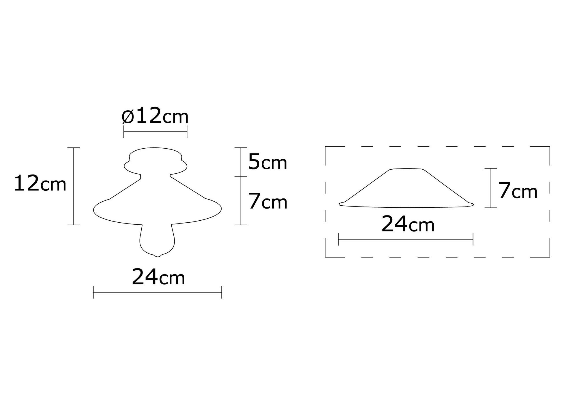 Lampa wisząca Staice kapelusz średnica 24cm czarna