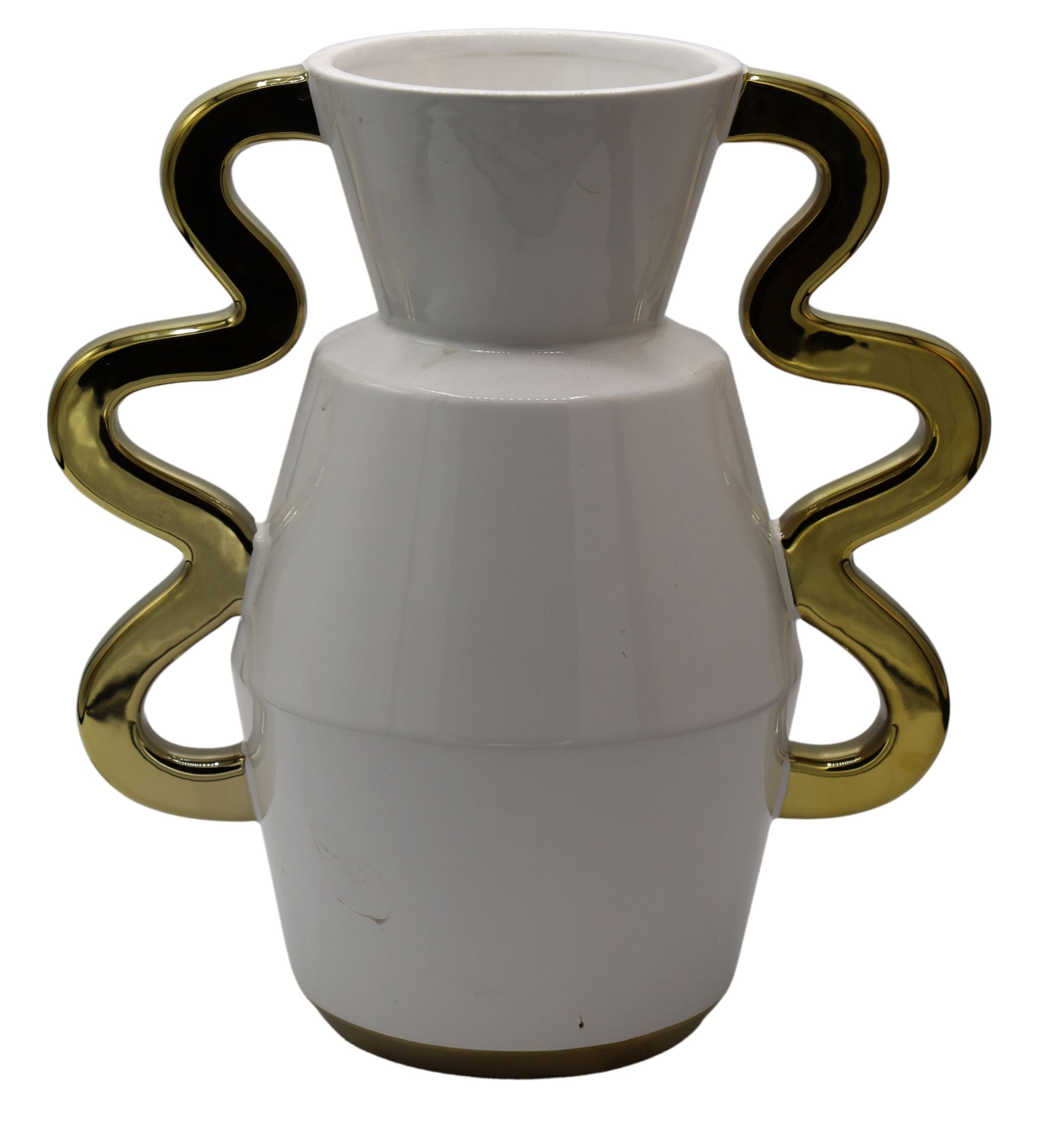 Wazon Kaljos ceramiczny złoto-biały