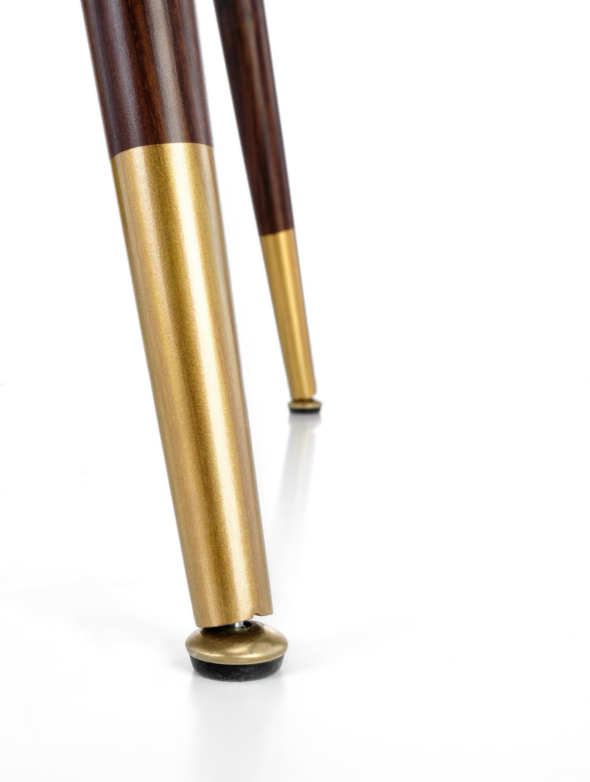 Stół okrągły Impetive średnica 110 cm orzech/złoty