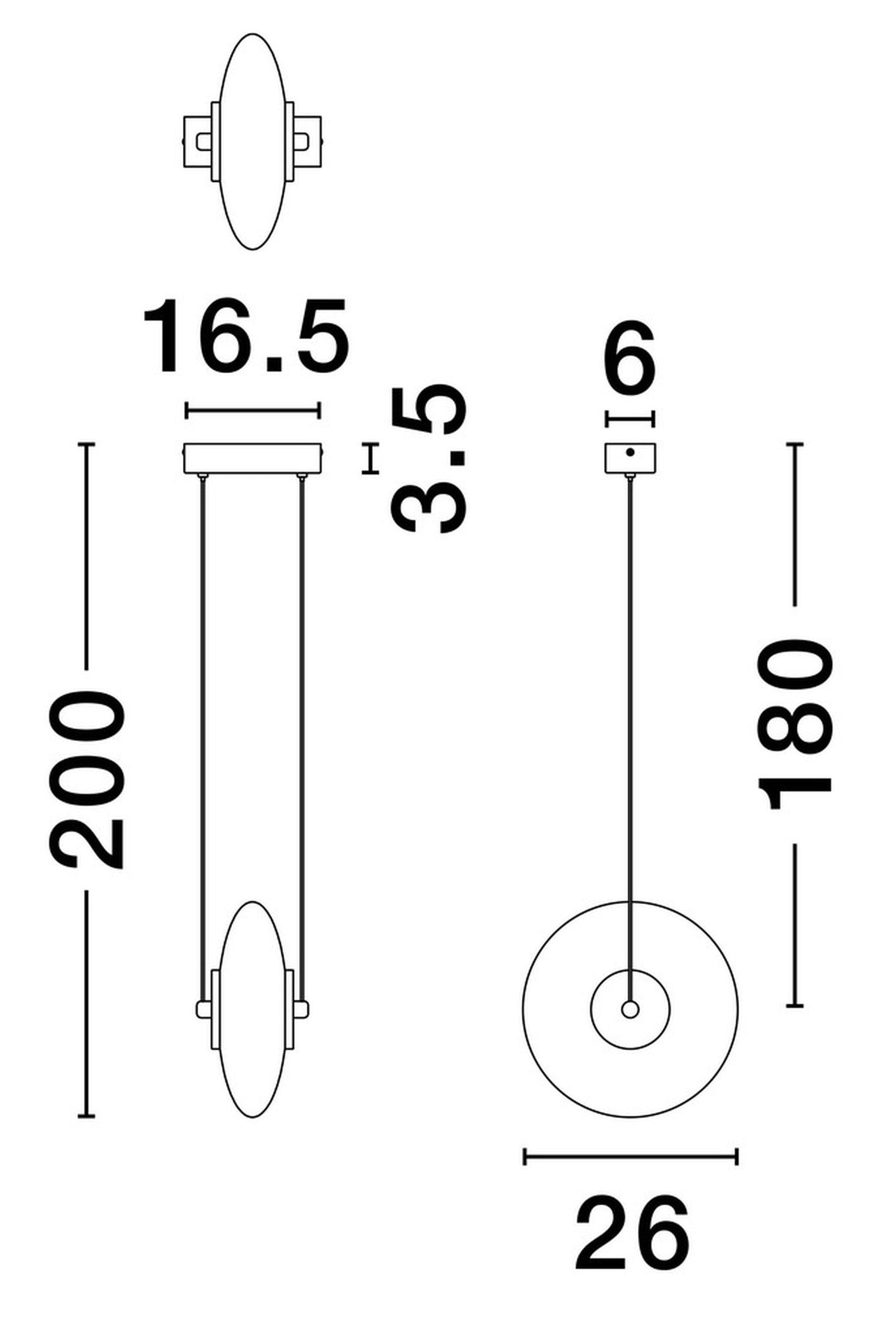 Lampa wisząca Lynoll LED x1 czarna