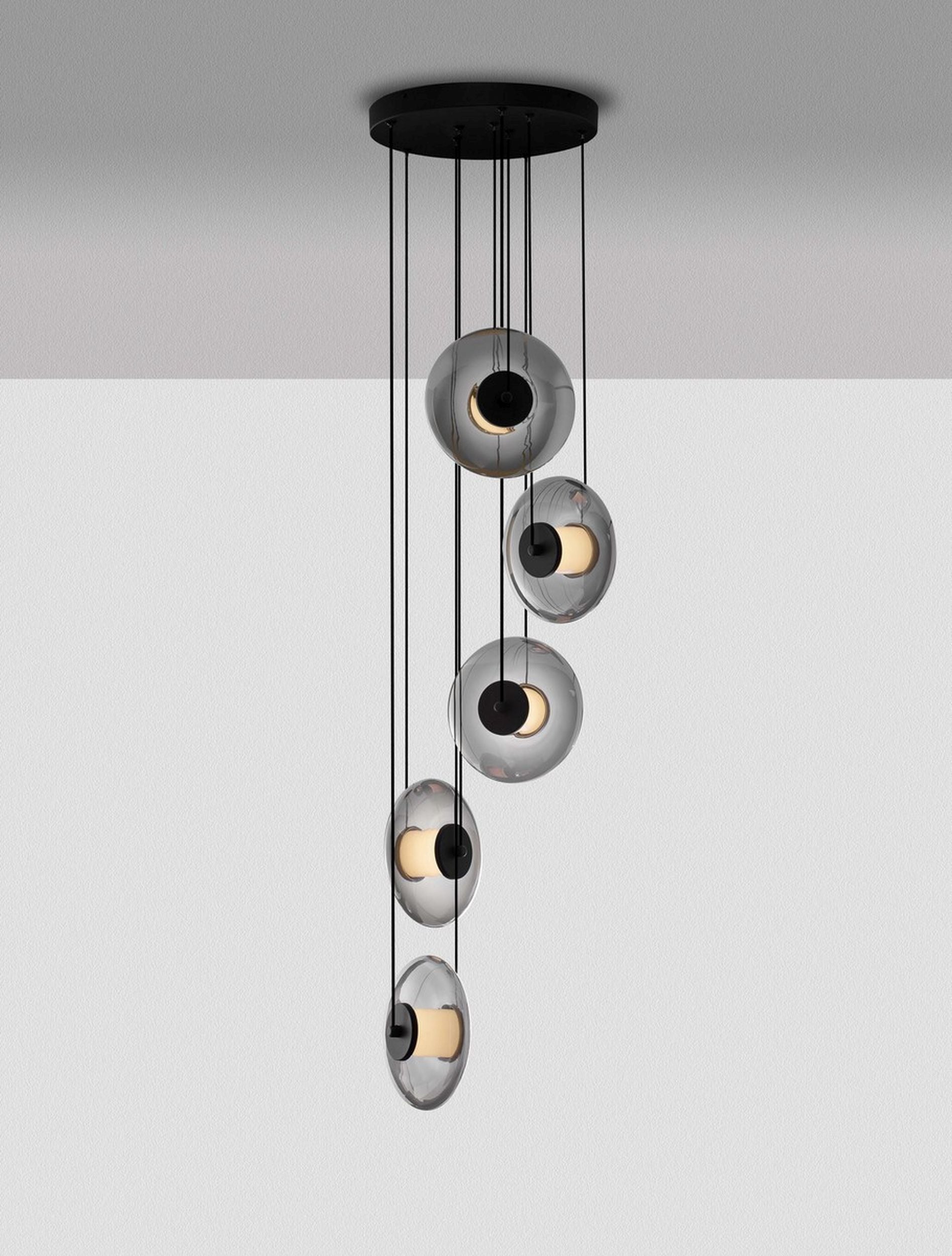 Lampa wisząca Lynoll LED x5 czarna
