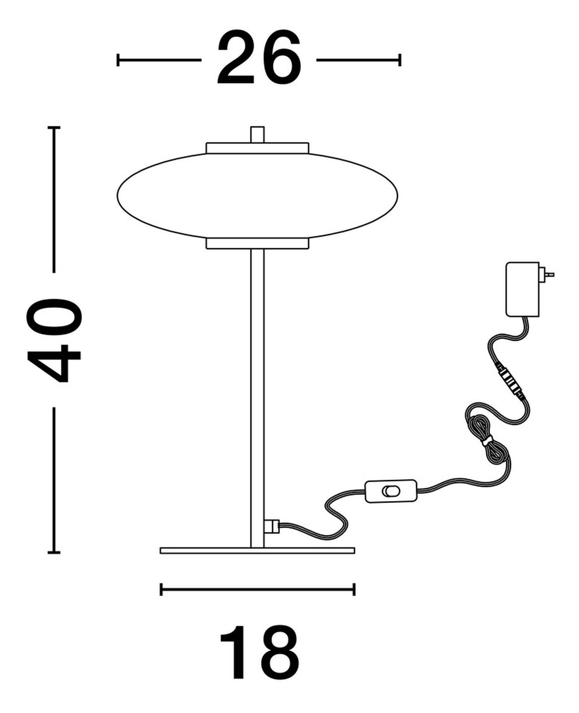 Lampa stołowa Lynoll LED czarna